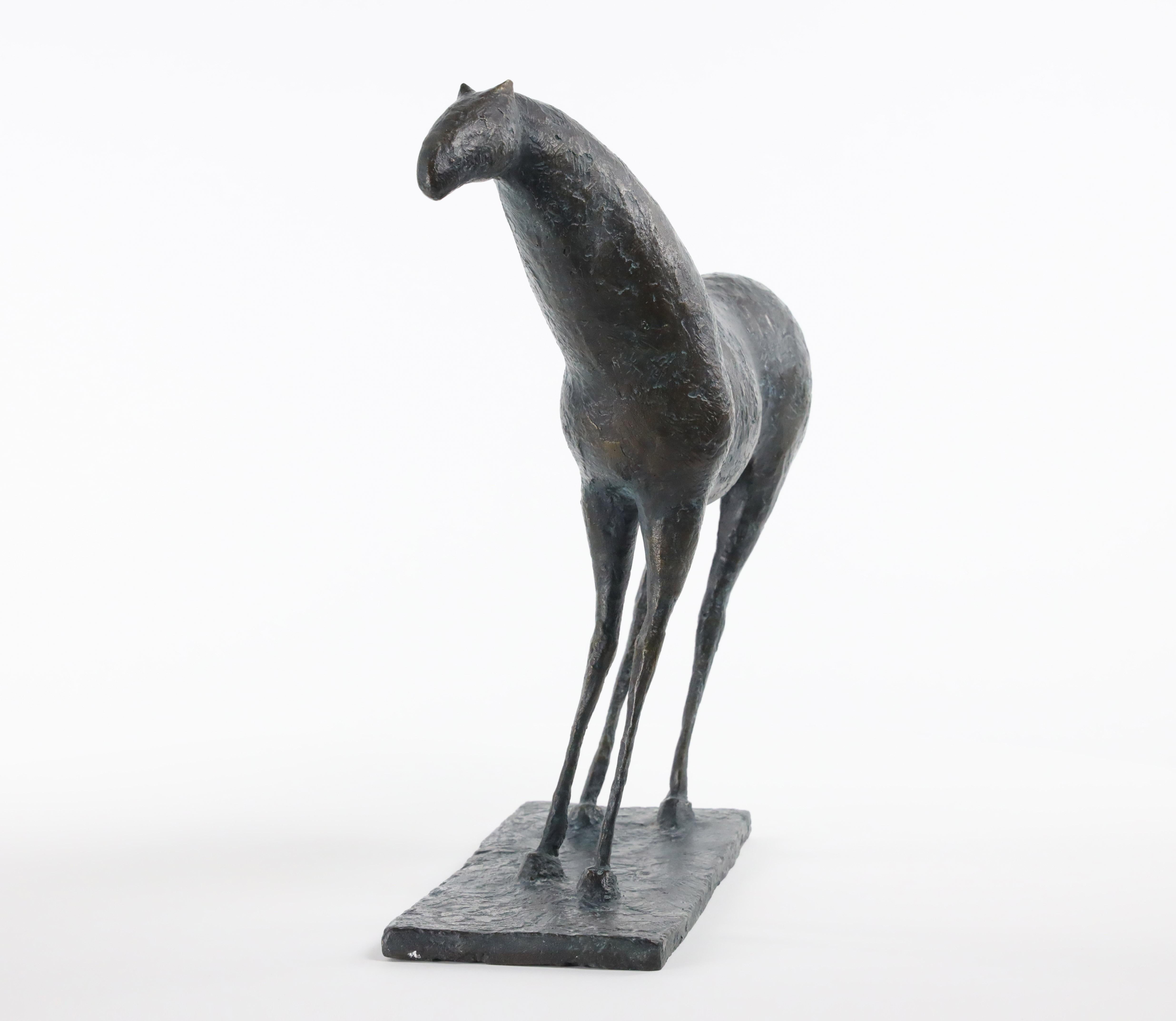 Small Horse I di Pierre Yermia - Scultura animale in bronzo, elegante, curva, selvaggia in vendita 6