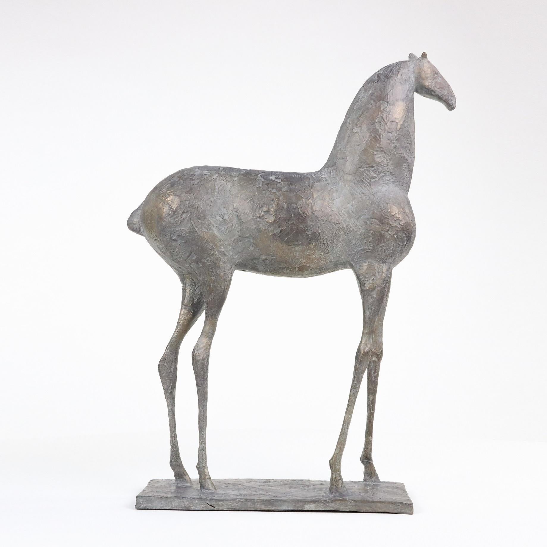 Small Horse II is a bronze sculpture by French contemporary artist Pierre Yermia, dimensions are 43 × 33 × 11 cm (16.9 × 13 × 4.3 in). 
The sculpture is signed and numbered, it is part of a limited edition of 8 editions + 4 artist’s proofs, and