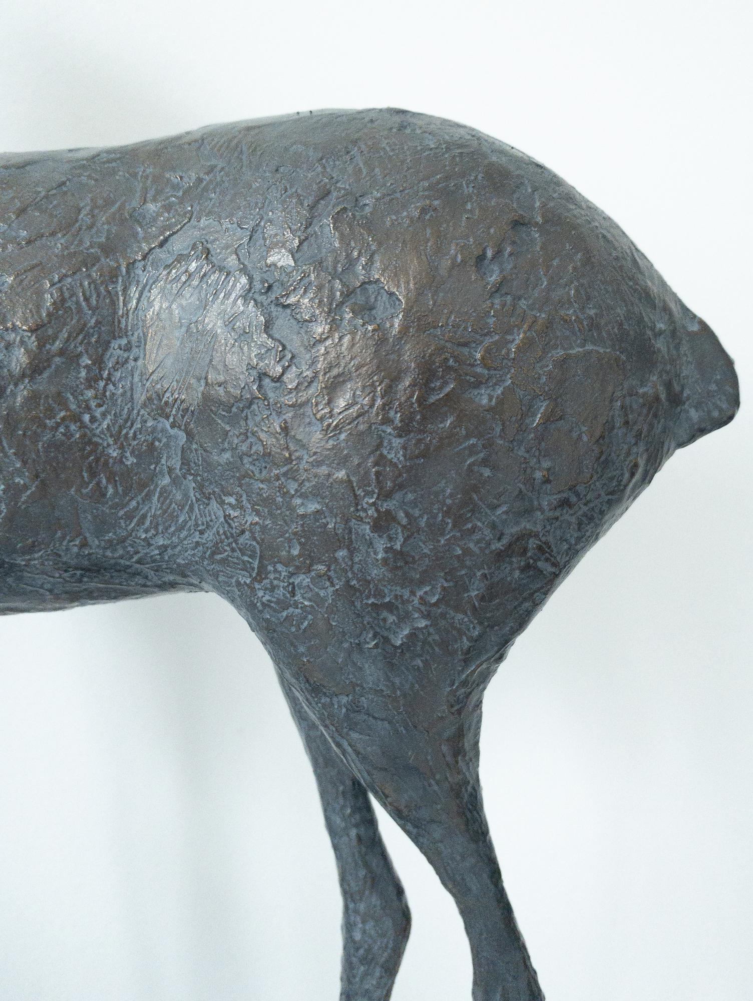 Piccolo cavallo II di Pierre Yermia - Scultura animale in bronzo, elegante, libera e selvaggia in vendita 14