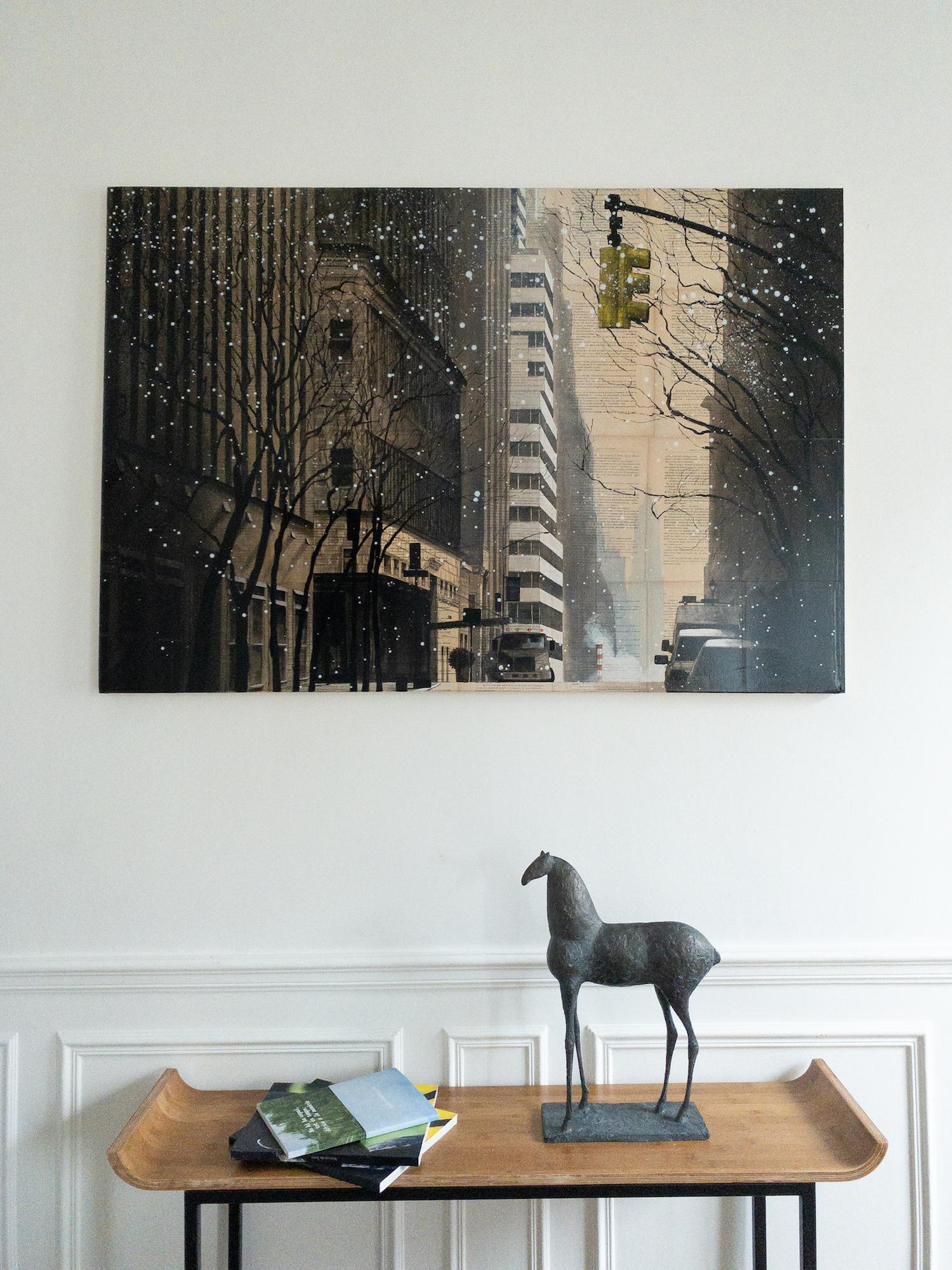 Piccolo cavallo II di Pierre Yermia - Scultura animale in bronzo, elegante, libera e selvaggia in vendita 4