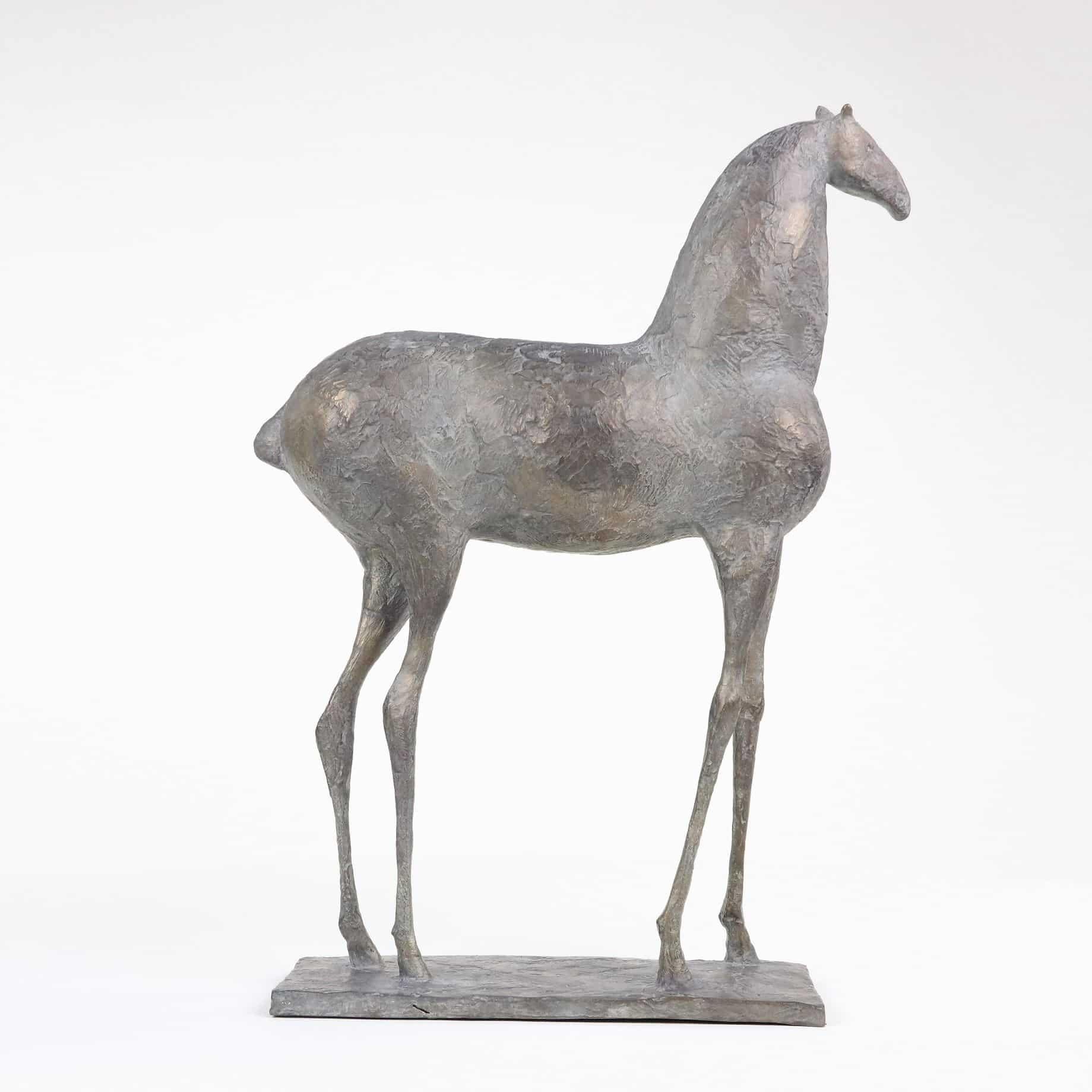 Piccolo cavallo II di Pierre Yermia - Scultura animale in bronzo, elegante, libera e selvaggia