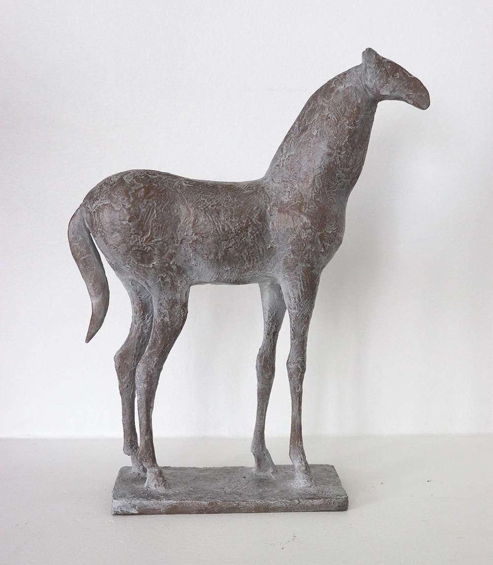 Small Horse IV di Pierre Yermia - Scultura animale in bronzo, elegante, libera e selvaggia in vendita 2