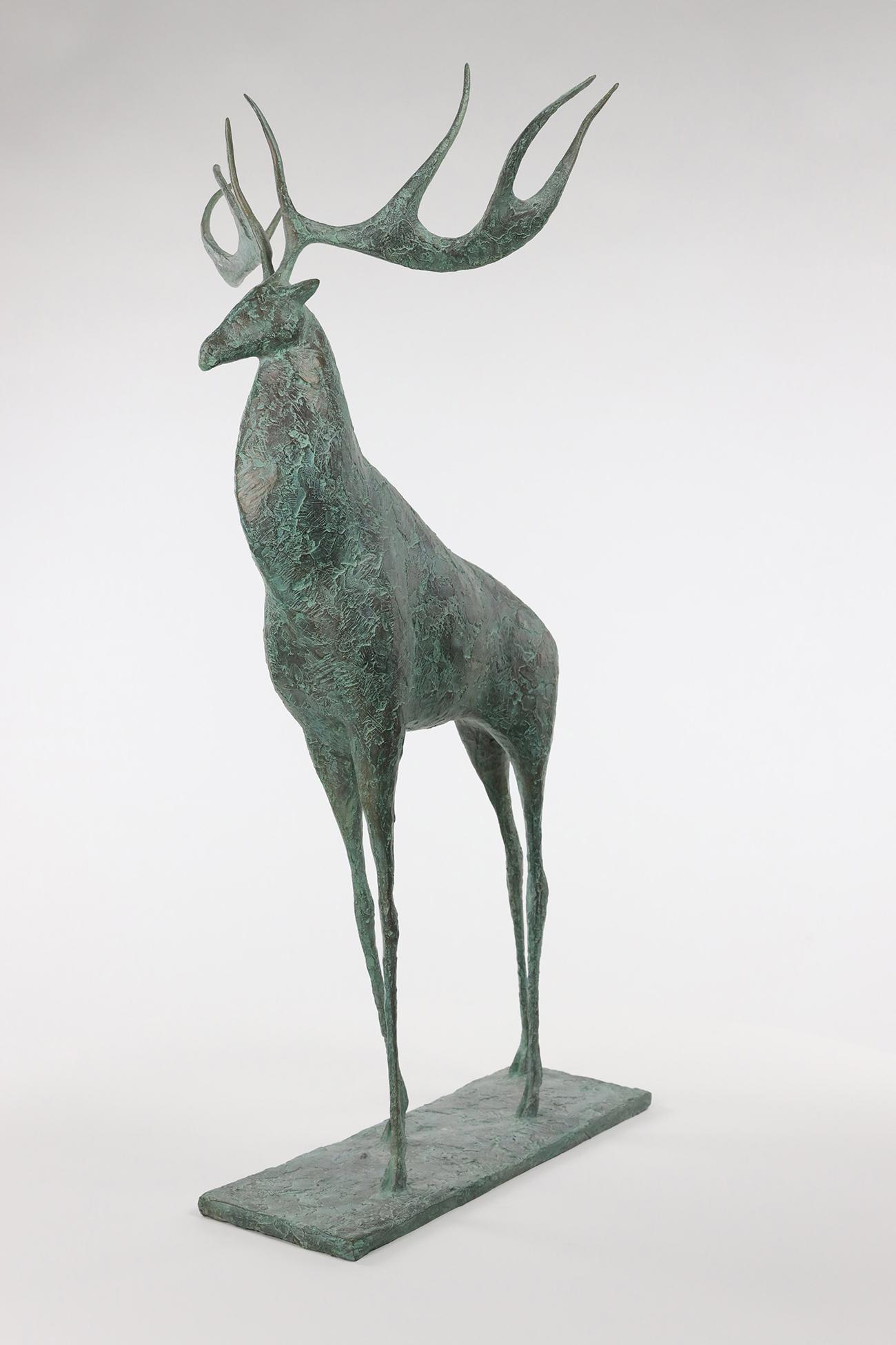 Stag II by Pierre Yermia - Contemporary animal sculpture For Sale 1