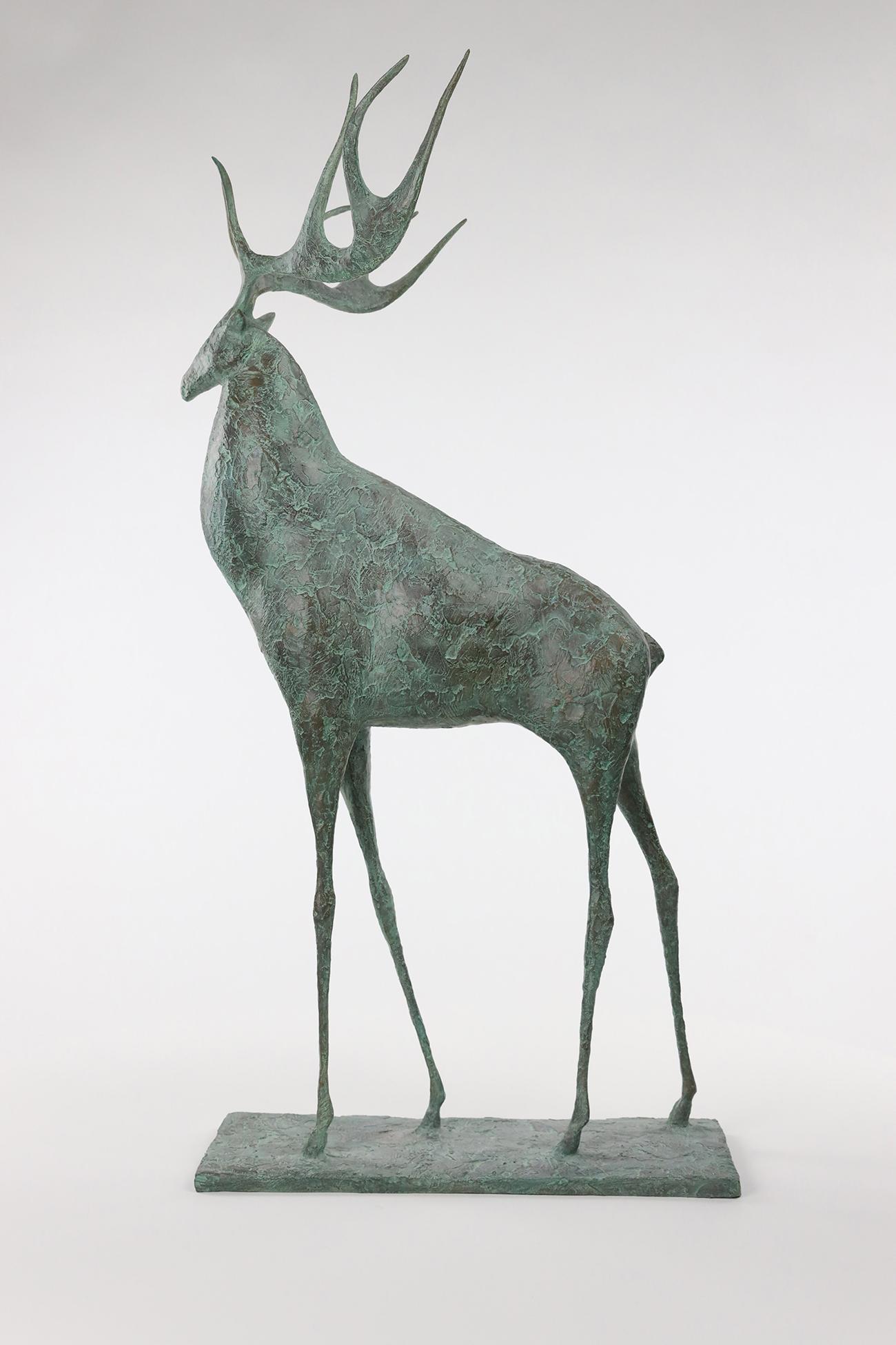 Cerf II de Pierre Yermia - Sculpture animalière contemporaine en vente 2