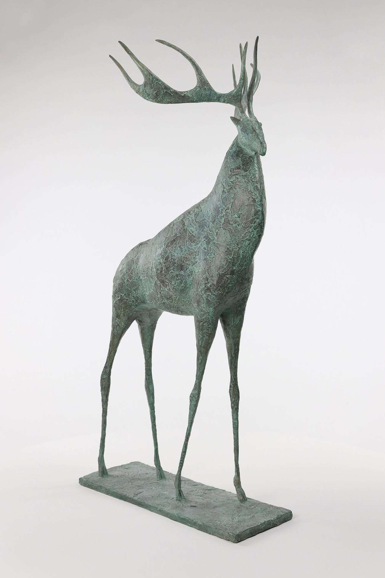 Stag II by Pierre Yermia - Contemporary animal sculpture For Sale 4