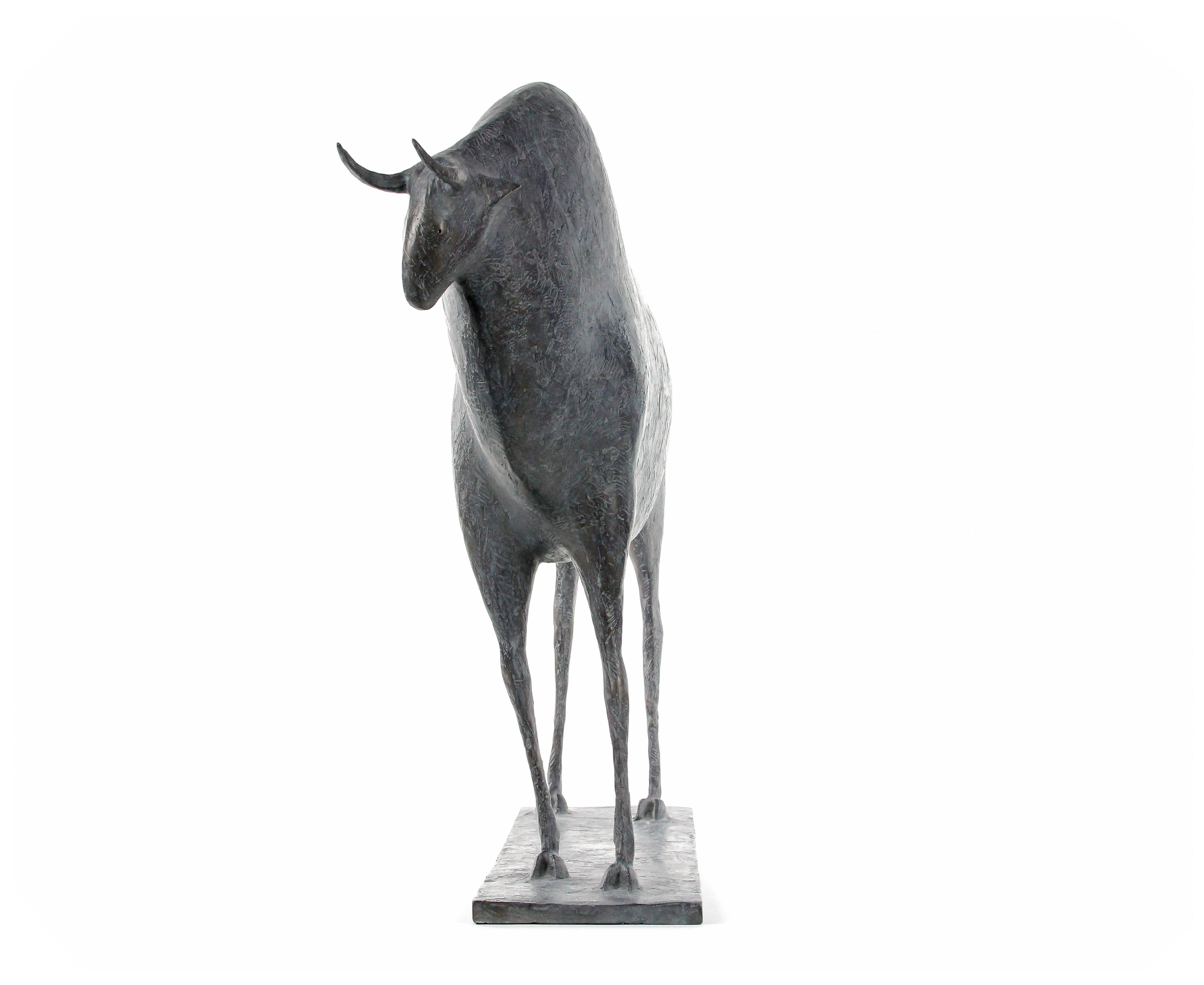 Taureau V (Bull V) by Pierre Yermia - Animal Bronze Sculpture For Sale 2