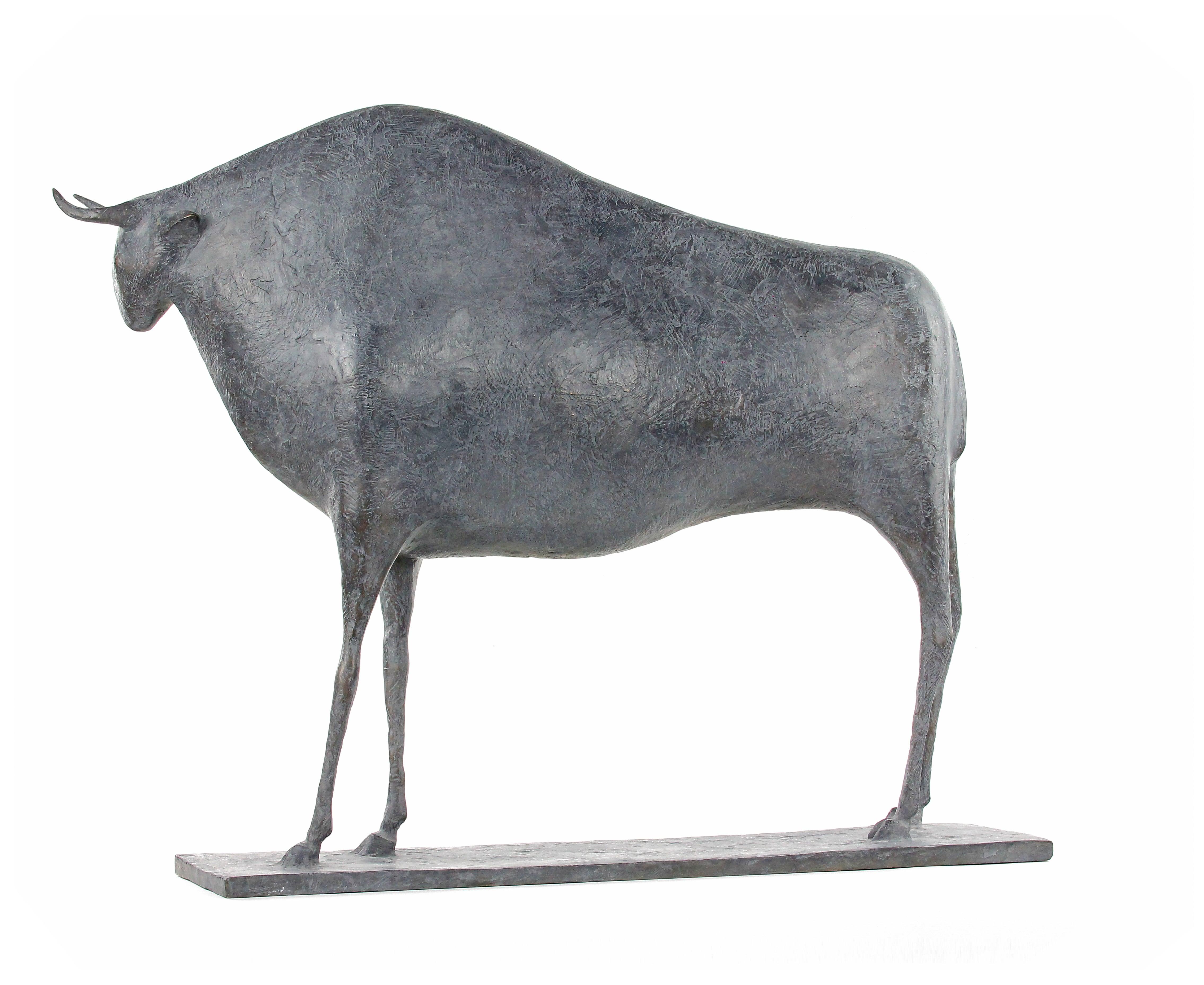 Taureau V (Bull V) by Pierre Yermia - Animal Bronze Sculpture For Sale 3