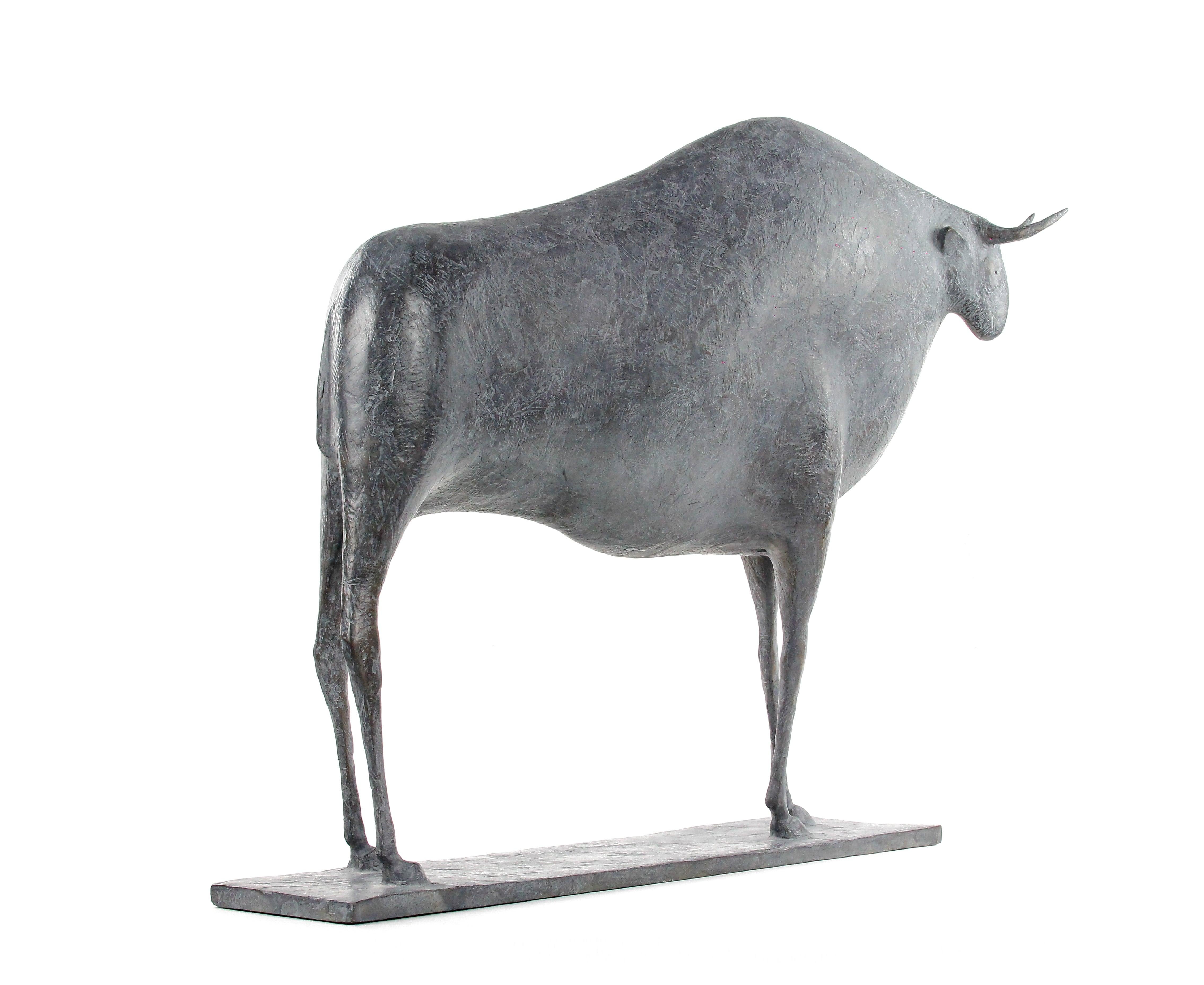 Taureau V (Bull V) by Pierre Yermia - Animal Bronze Sculpture For Sale 4