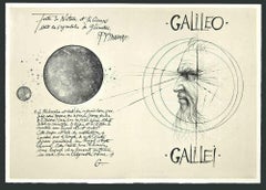 Galileo Galilei - Etching by Pierre-Yves Trémois - 1955