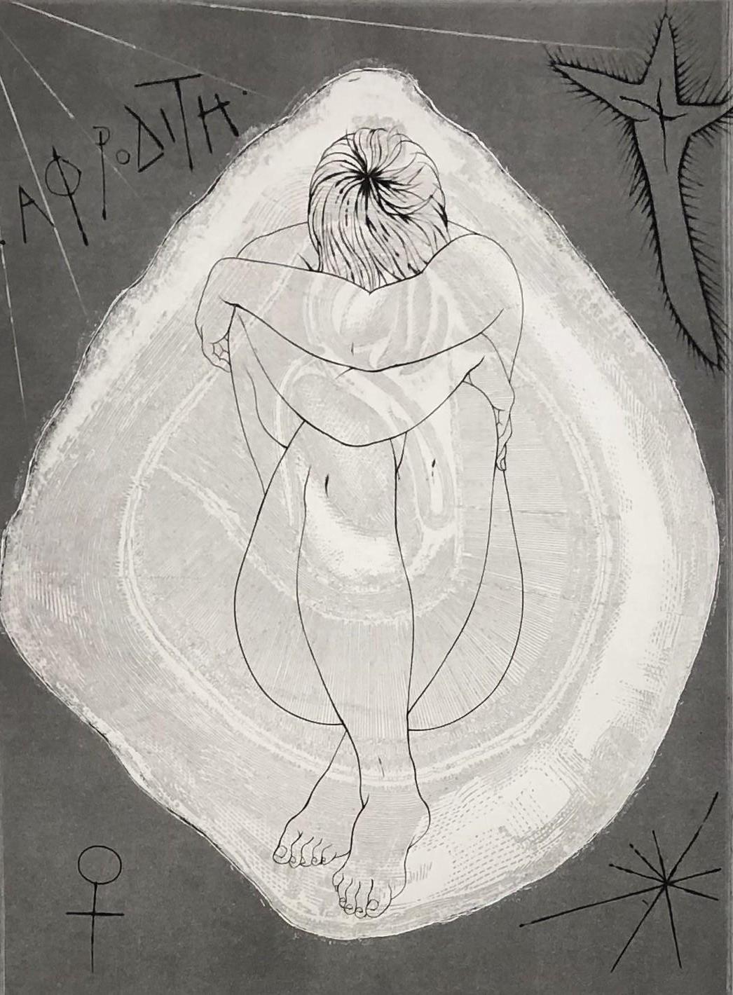 Aphrodite - Original-Radierung, handsigniert und nummeriert – Print von Pierre-Yves Trémois