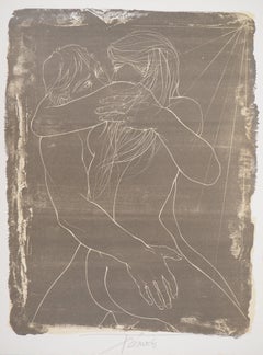 Hugging Couple - Original handsigned lithograph