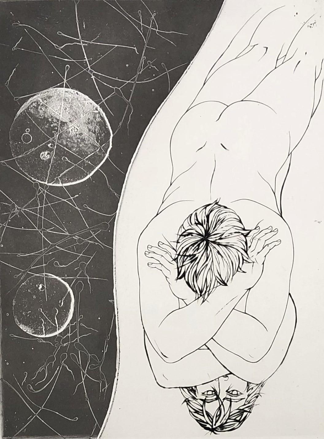 Narcisse - Original-Radierung, handsigniert und nummeriert – Print von Pierre-Yves Trémois