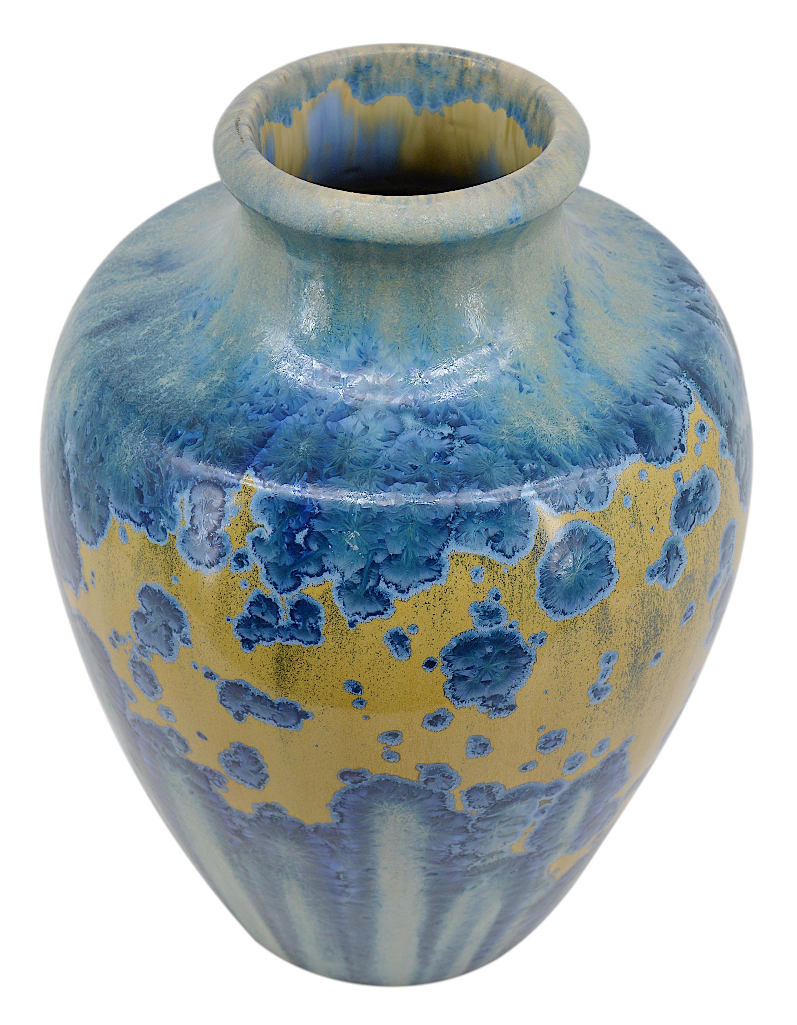 Pierrefonds French Art Deco Stoneware Vase, 1920s In Excellent Condition In Saint-Amans-des-Cots, FR