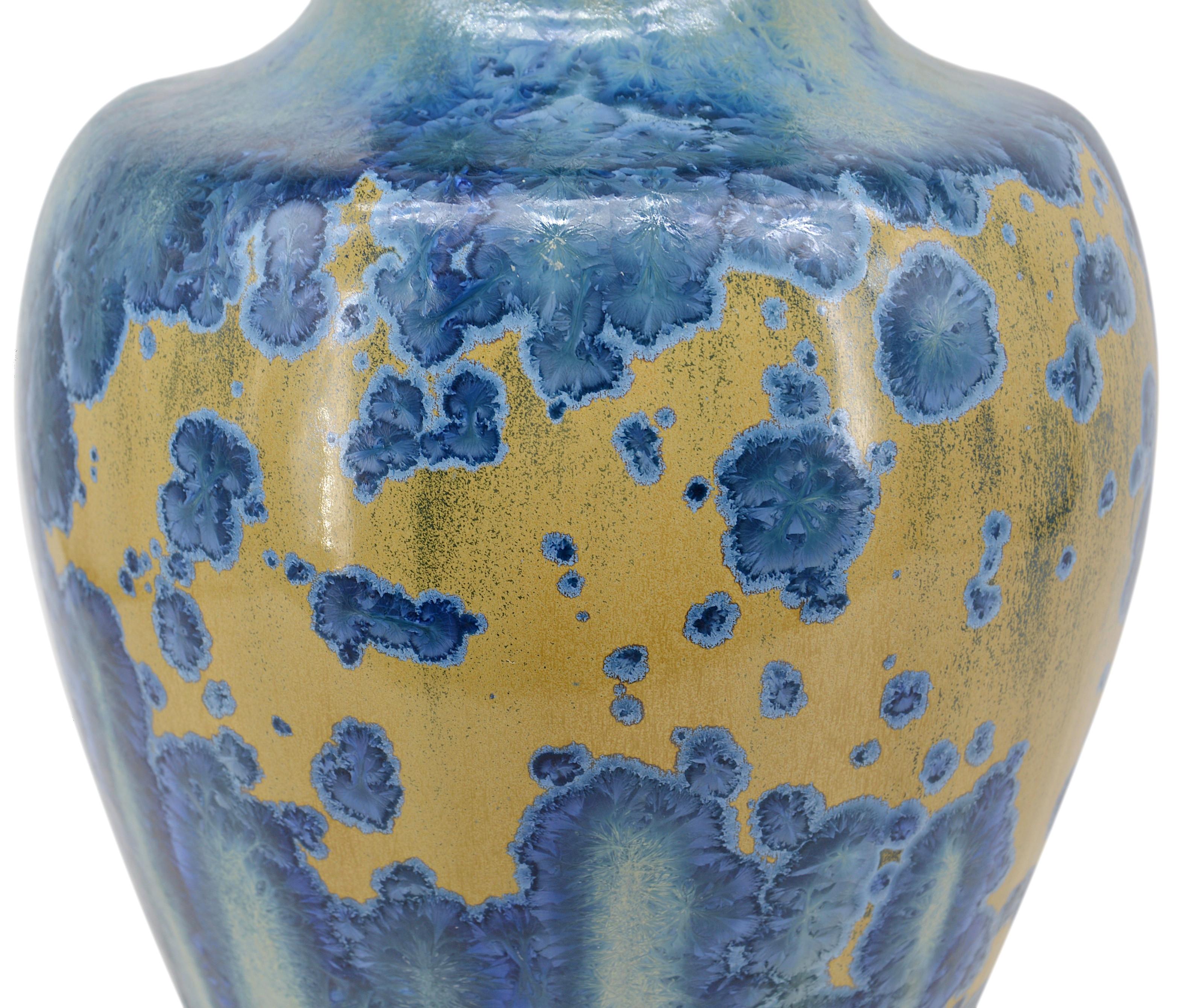 Pierrefonds French Art Deco Stoneware Vase, 1920s 1
