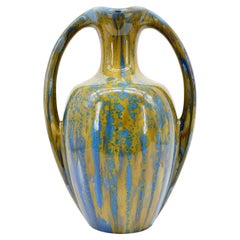 Pierrefonds French Art Deco Stoneware Vase, 1920s