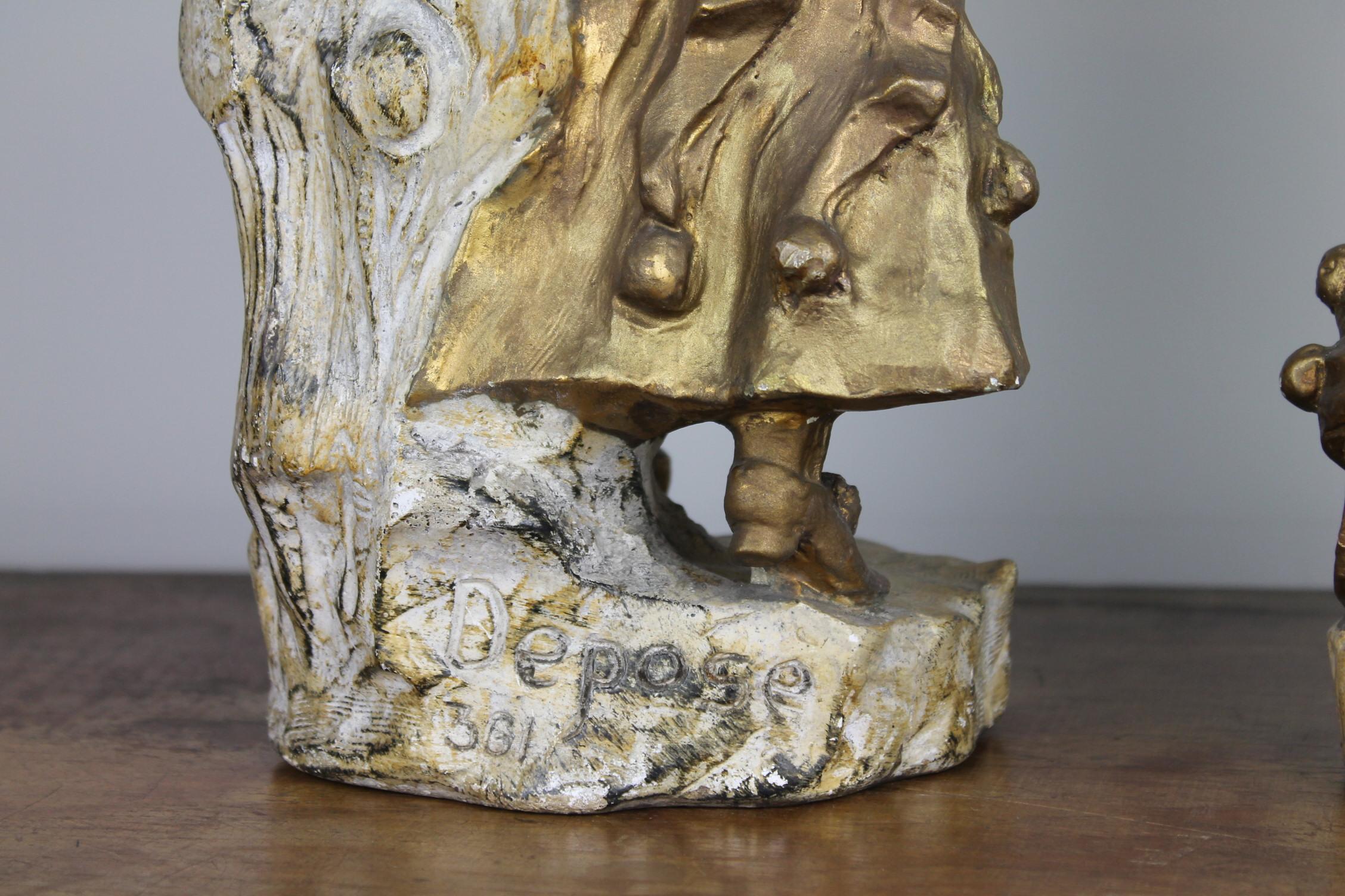 Sculptures Pierrot et Colombine , Vases patinés, France, début du 20e siècle en vente 9