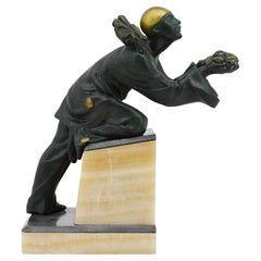 French Art Deco Pierrot Sculpture, 1920