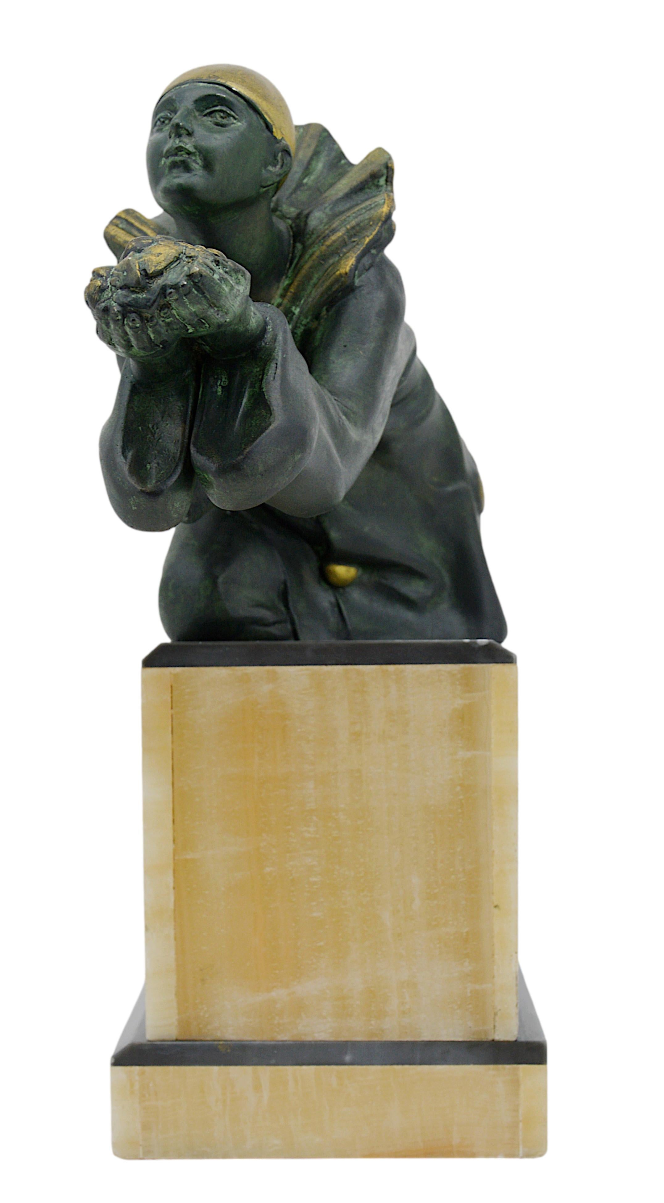 Francese Scultura Pierrot, 1920 in vendita