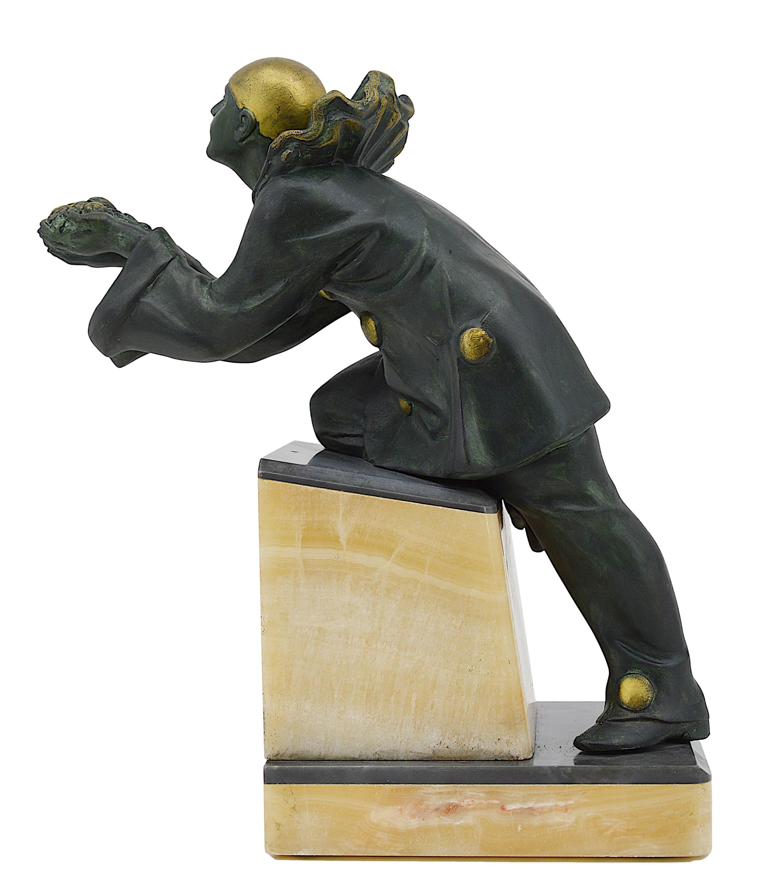 Inizio XX secolo Scultura Pierrot, 1920 in vendita