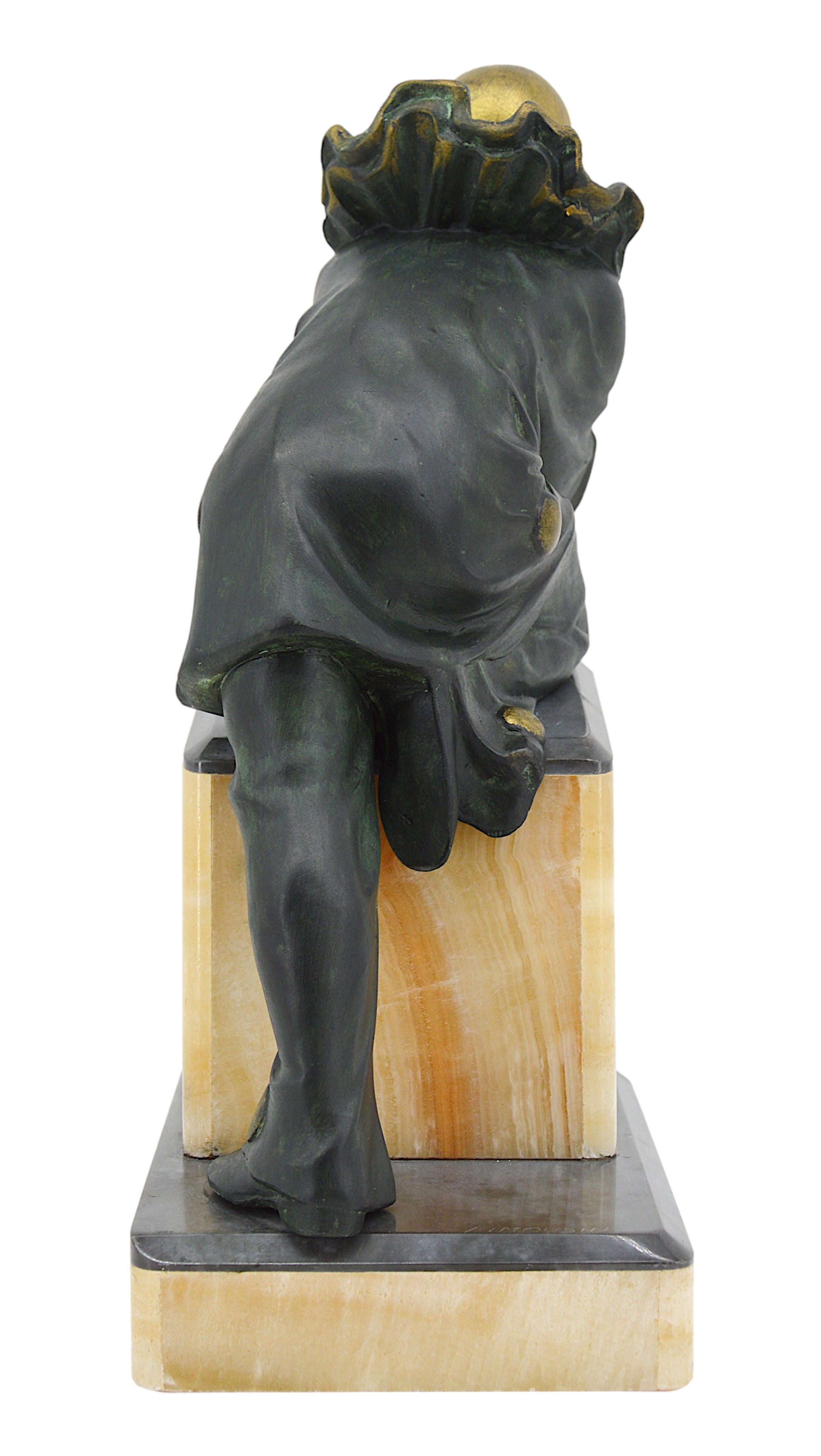 Scultura Pierrot, 1920 in vendita 1