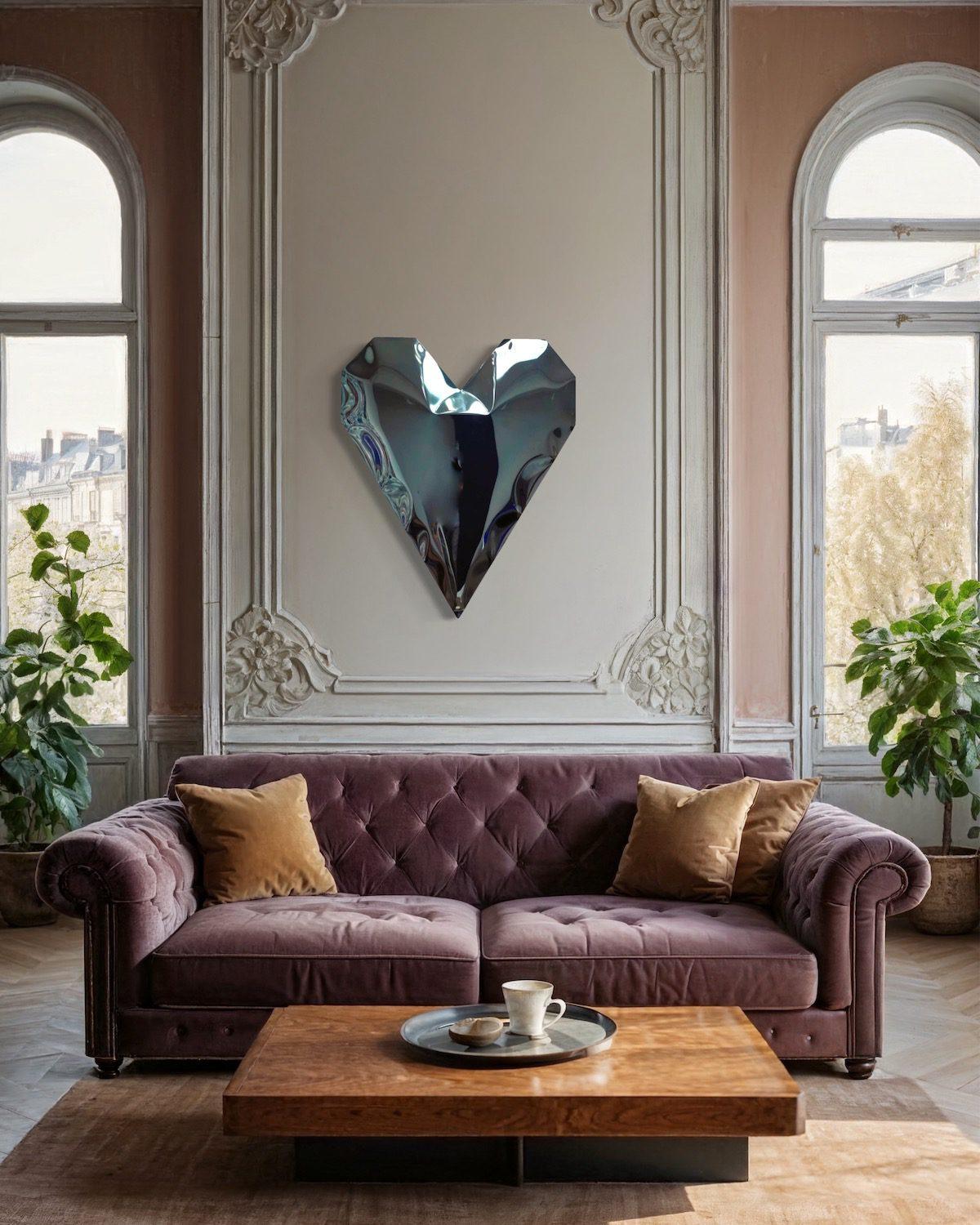 Lucid Love-Spiegel, Candygrün – Sculpture von Piers Henry
