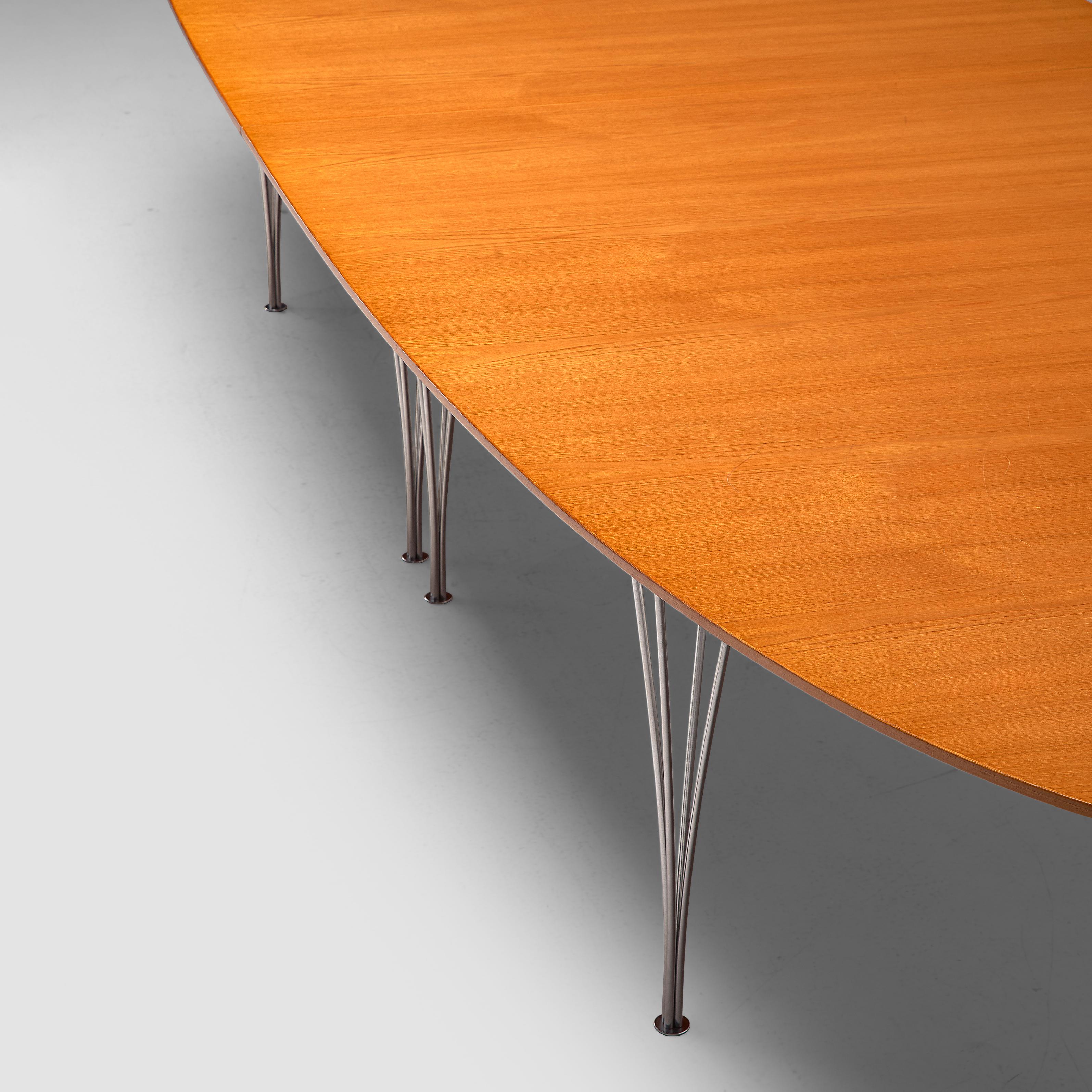 Scandinavian Modern Piet Hein & Bruno Mathsson 'Superellipse' Large Table in Teak