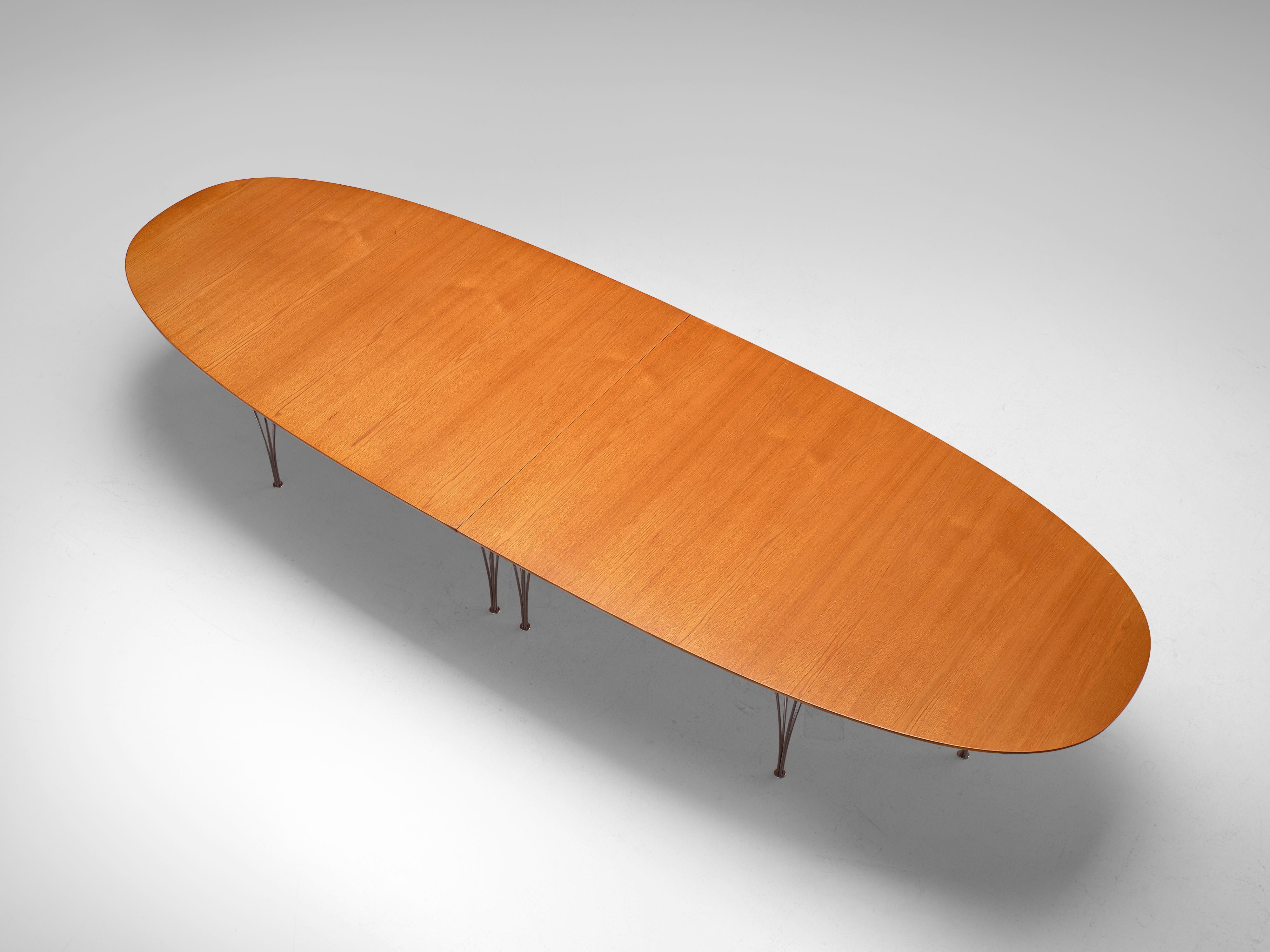 Danish Piet Hein & Bruno Mathsson 'Superellipse' Large Table in Teak