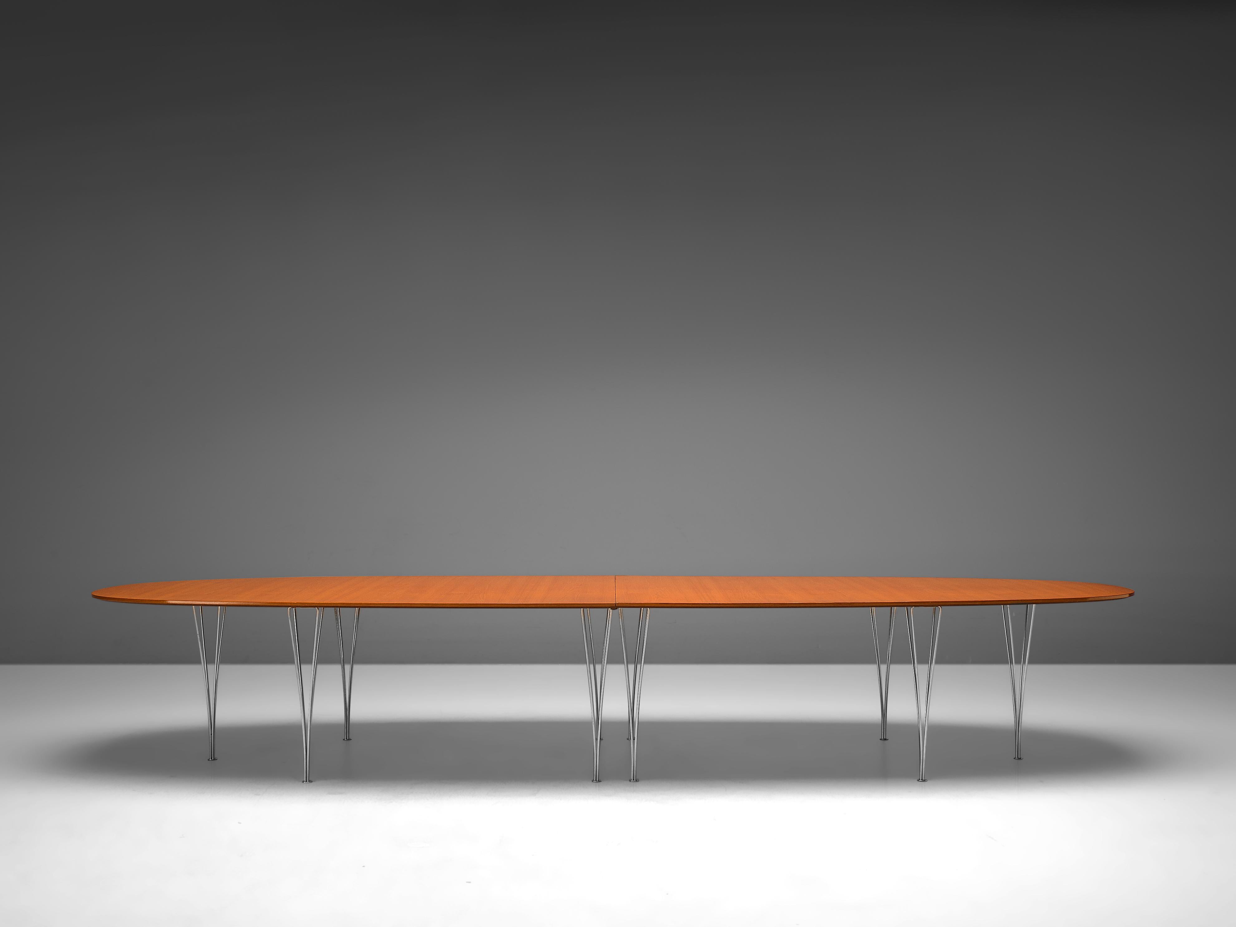 Piet Hein & Bruno Mathsson 'Superellipse' Large Table in Teak In Good Condition In Waalwijk, NL
