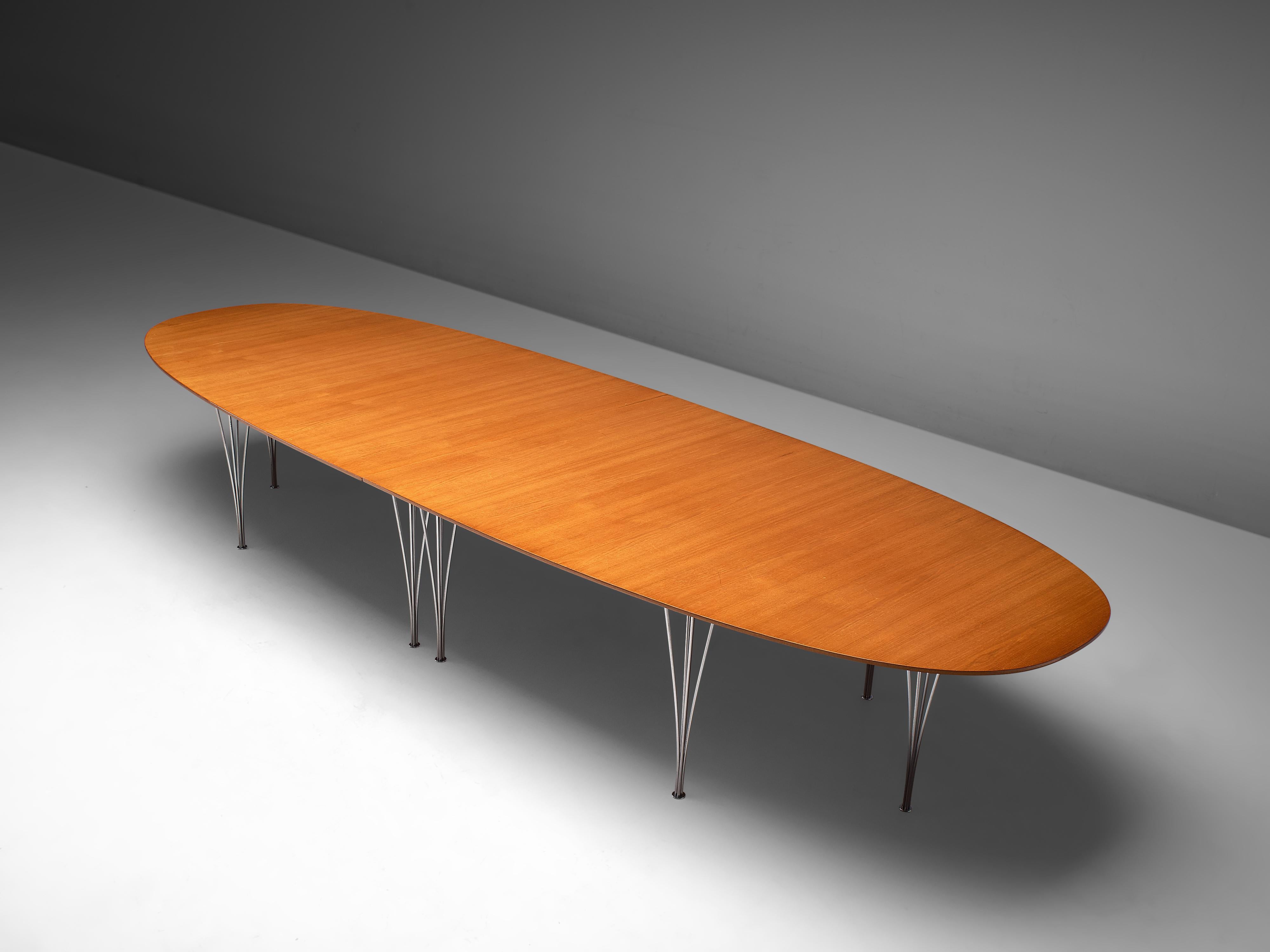 Mid-20th Century Piet Hein & Bruno Mathsson 'Superellipse' Large Table in Teak