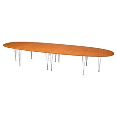 Piet Hein and Bruno Mathsson Conference Table Model 'Superellipse' in Teak