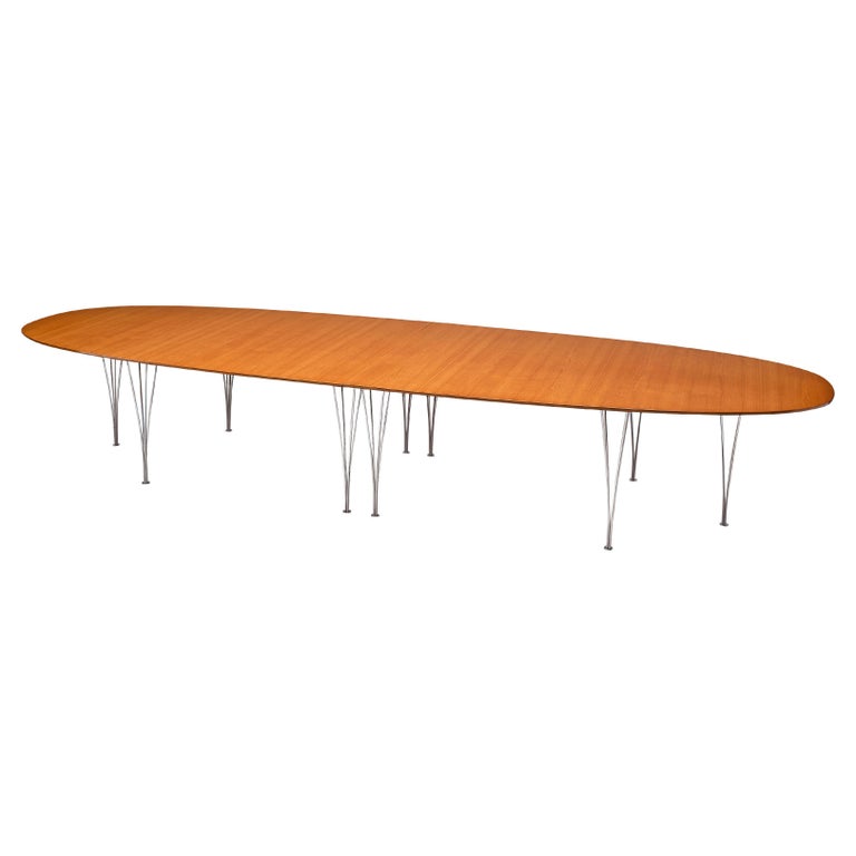Piet Hein and Bruno Mathsson Conference Table Model 'Superellipse' in Teak  For Sale at 1stDibs