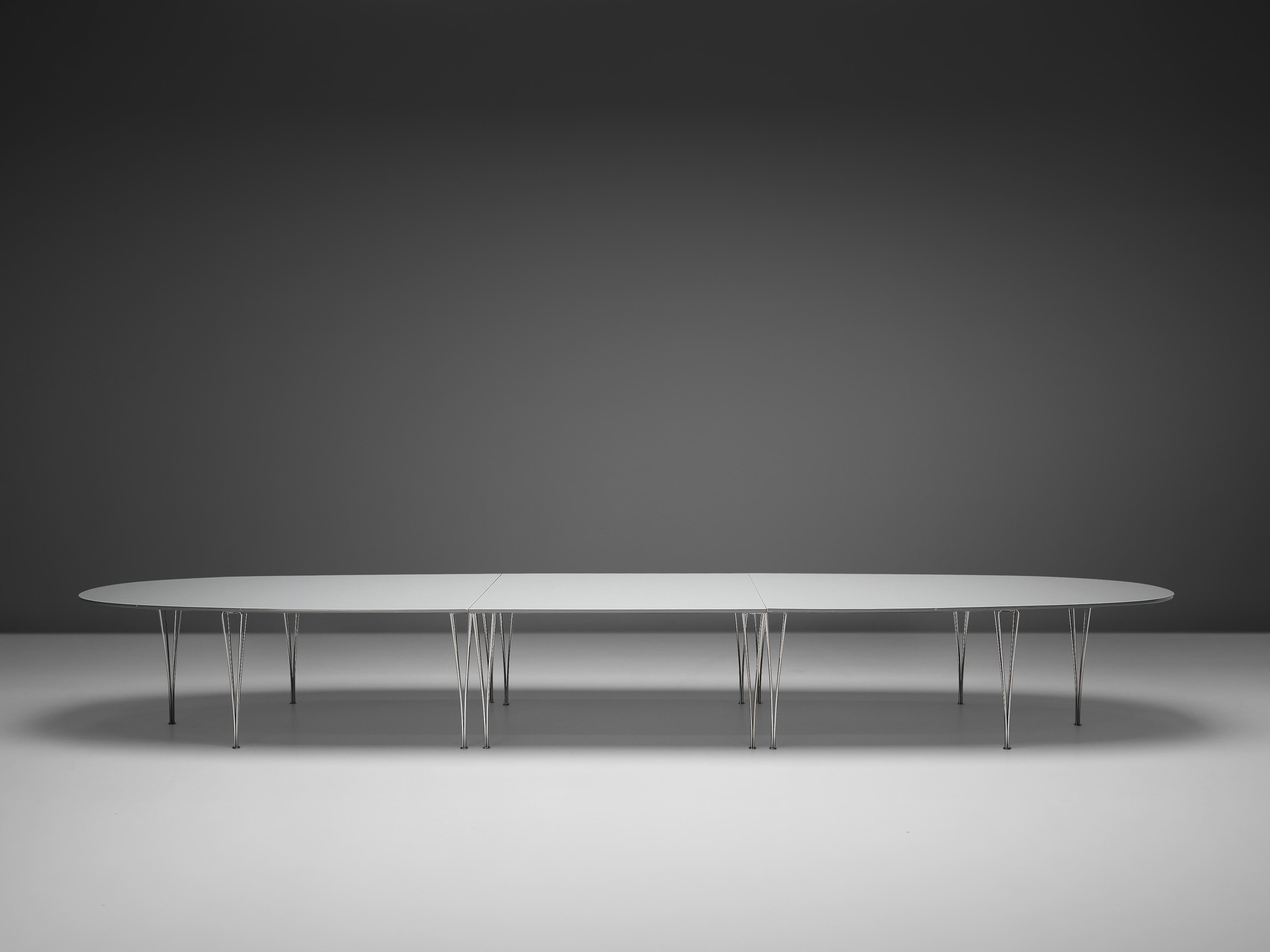 Scandinavian Modern Piet Hein and Bruno Mathsson 'Superellipse' Conference Table