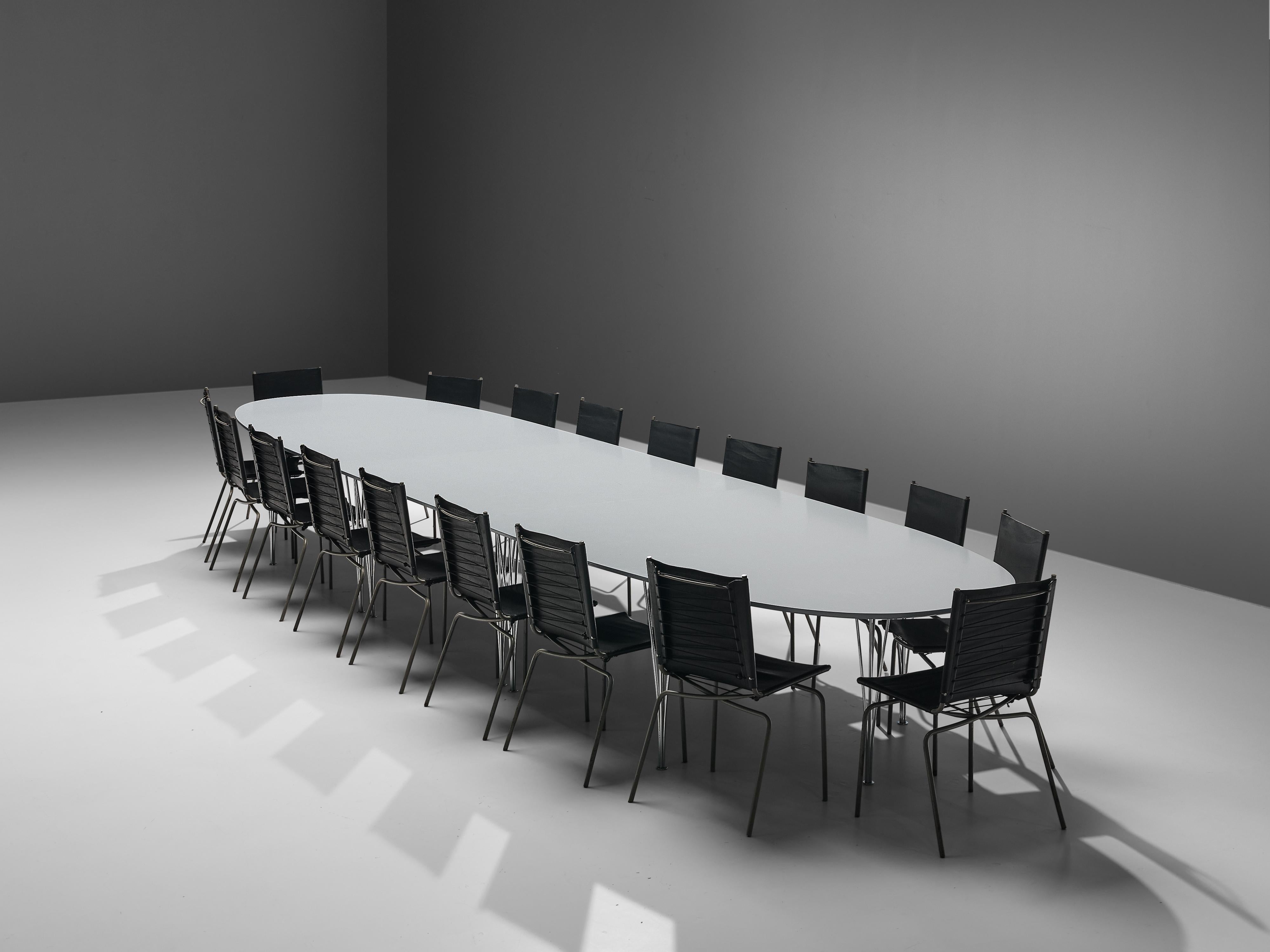 Piet Hein and Bruno Mathsson 'Superellipse' Conference Table In Good Condition In Waalwijk, NL