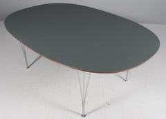 Piet Hein & Arne Jacobsen dining table fenix laminate and walnut