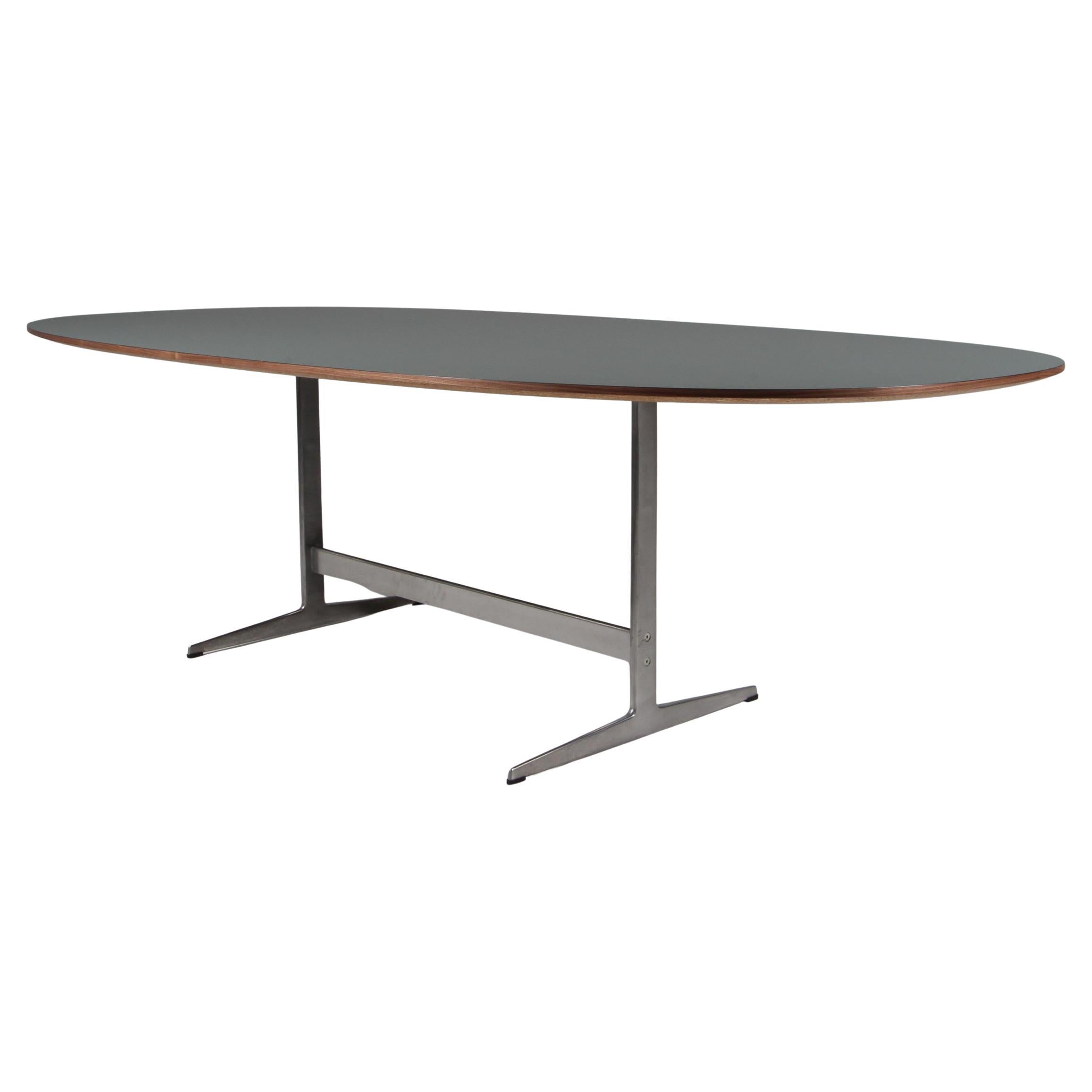 Piet Hein & Arne Jacobsen dining table fenix laminate and walnut