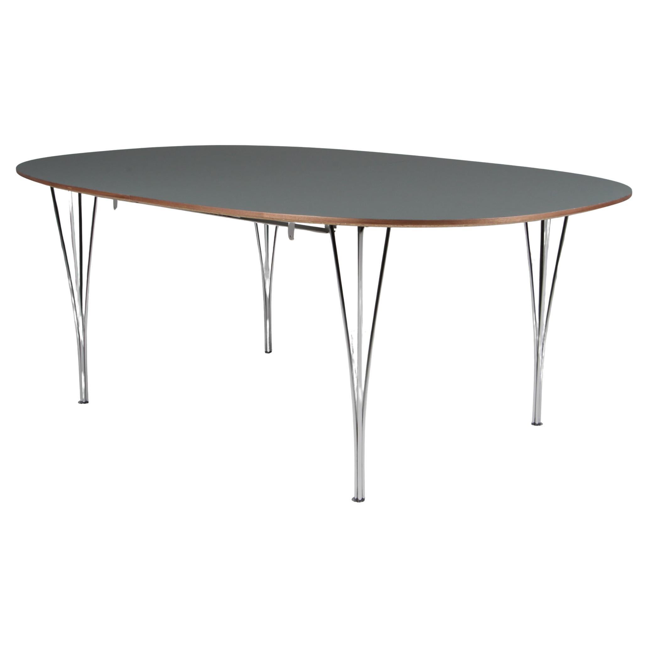 Piet Hein & Arne Jacobsen dining table fenix laminate and walnut
