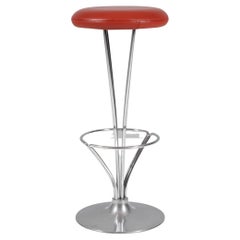 Tabouret de bar Piet Hein, cuir d'origine