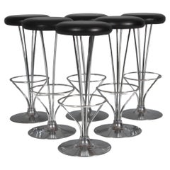 Retro Piet Hein Bar Stool, Original Leather