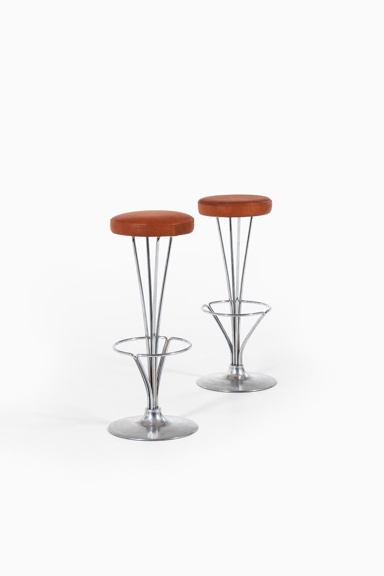 Danish Piet Hein Bar Stools by Fritz Hansen in Denmark