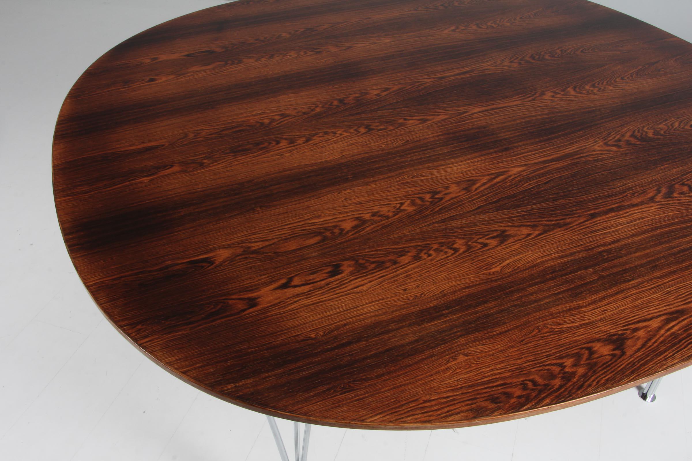 Danish Piet Hein & Bruno Mathsson, Dining Table, Rosewood, 1960s For Sale