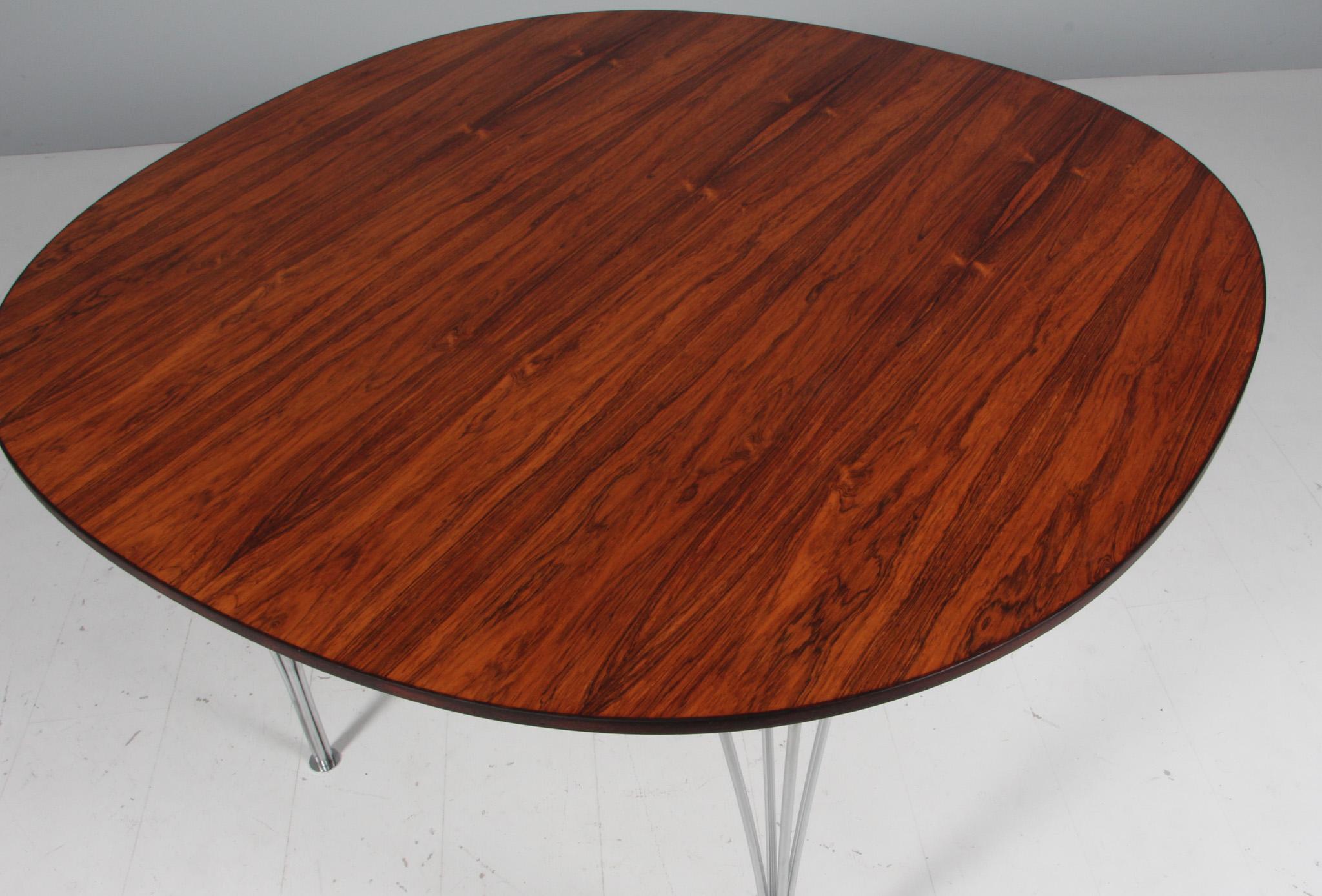 Danois Table de salle à manger Piet Hein & Bruno Mathsson, bois de rose, années 1960 en vente