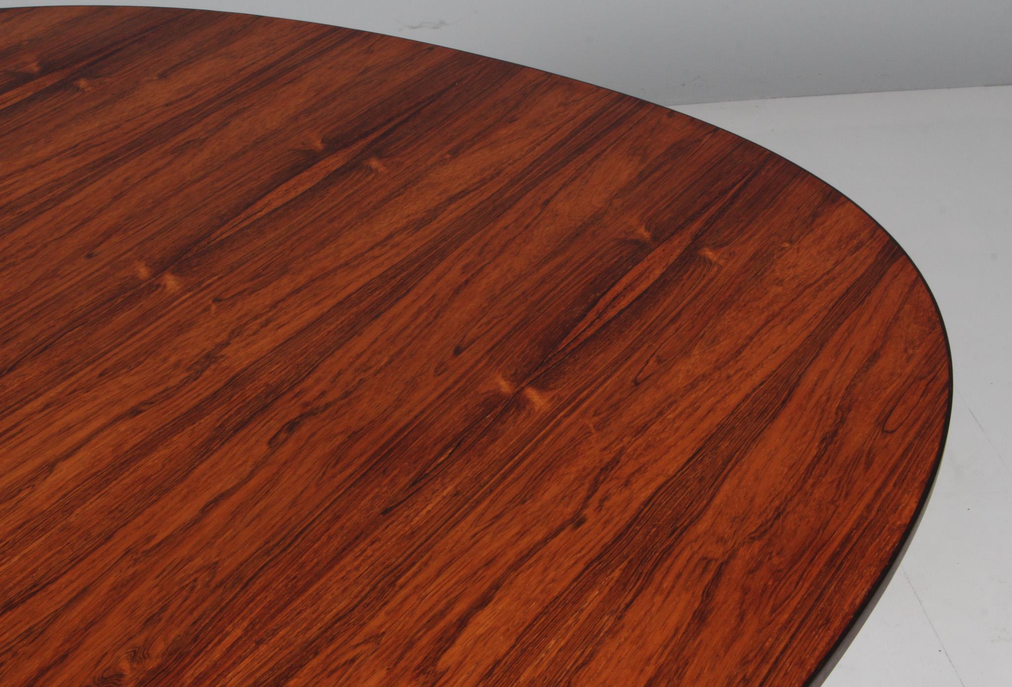 Chrome Table de salle à manger Piet Hein & Bruno Mathsson, bois de rose, années 1960 en vente