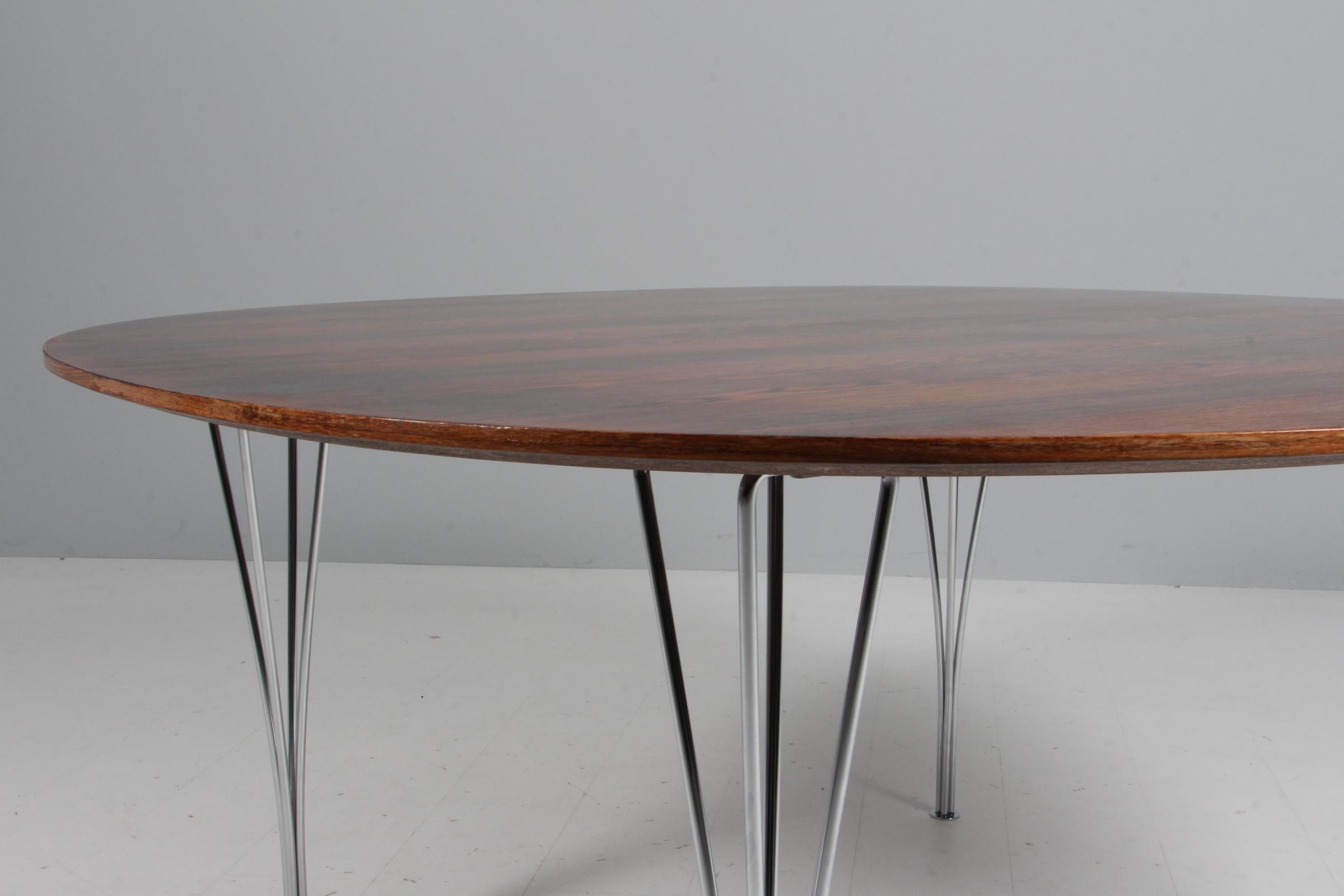Table de salle à manger Piet Hein & Bruno Mathsson, bois de rose, années 1960 en vente 1