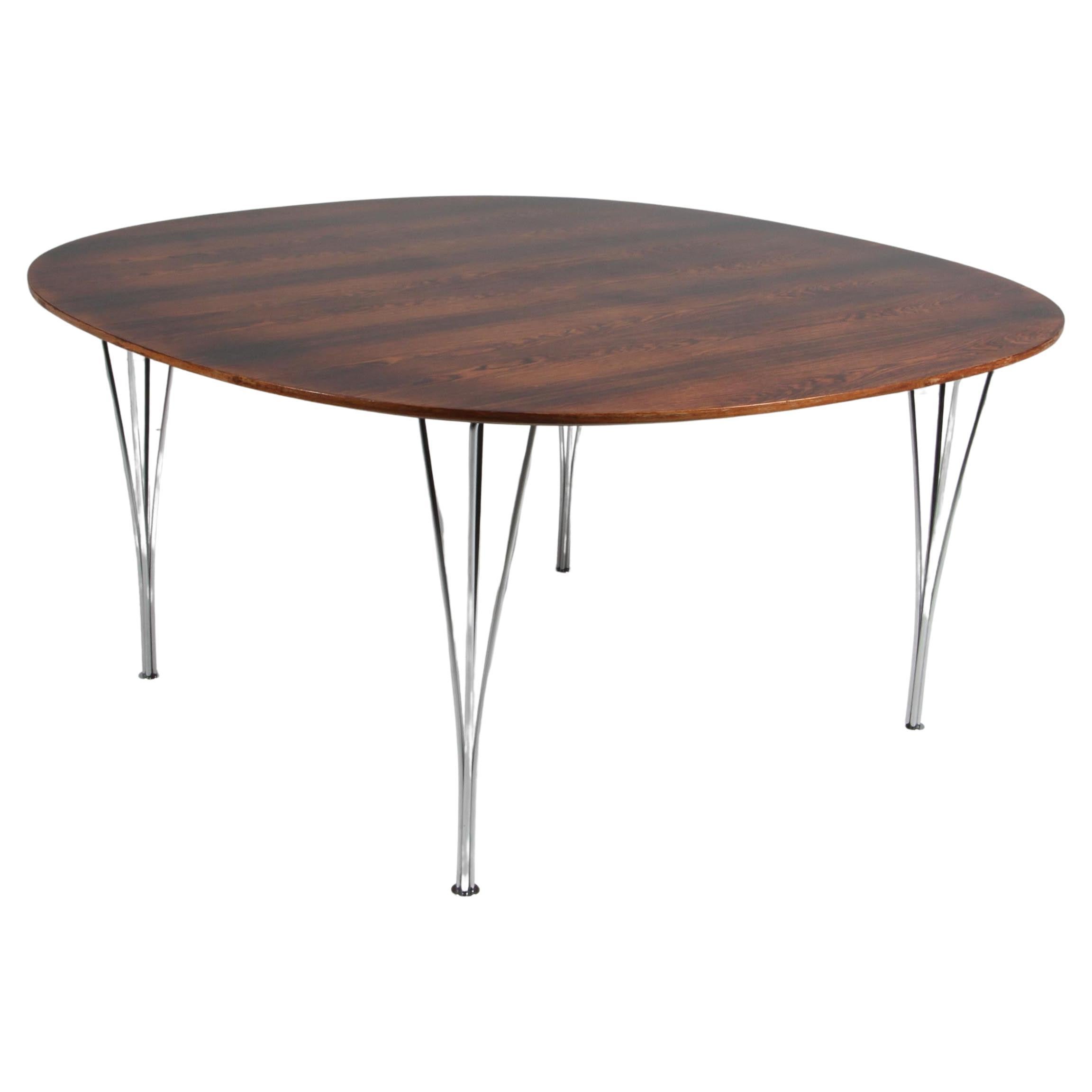 Piet Hein & Bruno Mathsson, Dining Table, Rosewood, 1960s For Sale