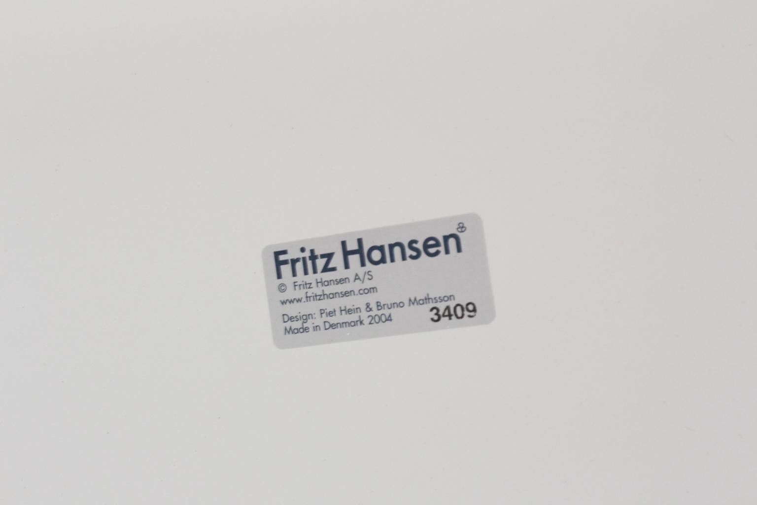 Mid-20th Century Piet Hein & Bruno Mathsson Dining Table with 2 Extension Leafs Super Elipse