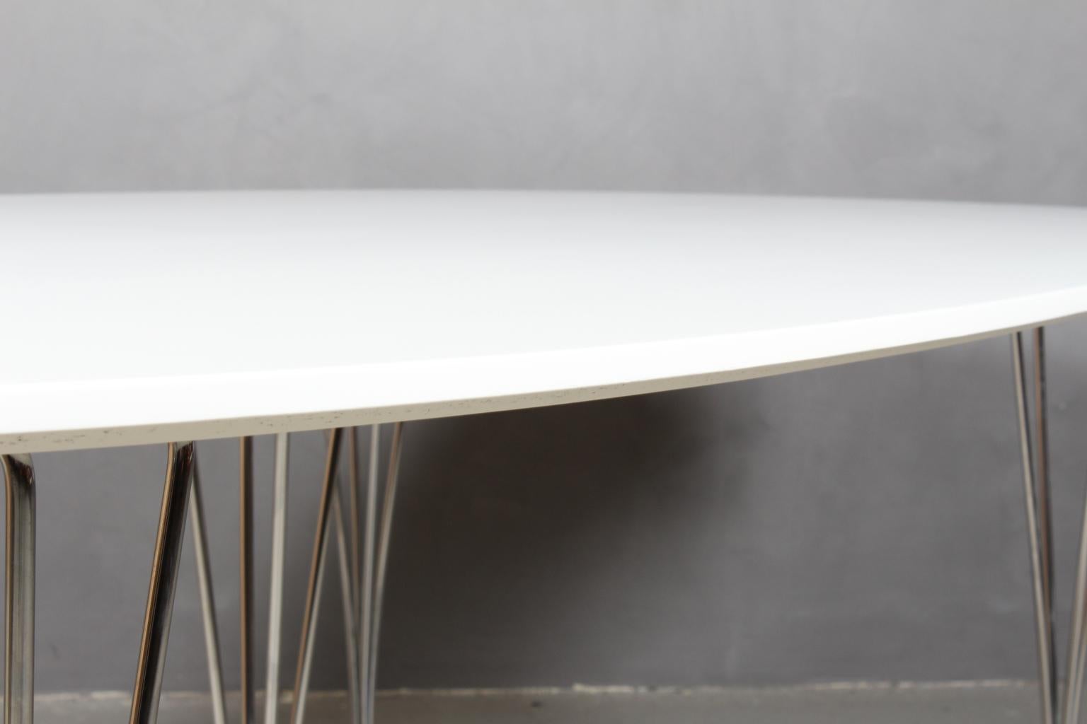 Scandinavian Modern Piet Hein & Bruno Mathsson Elipse Dining Table For Sale