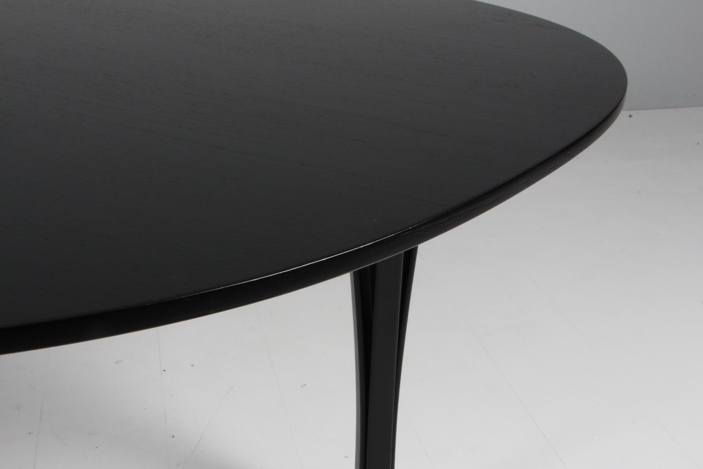 Table de salle à manger Ellipse de Piet Hein & Bruno Mathsson, chêne noir, Danemark Excellent état - En vente à Esbjerg, DK