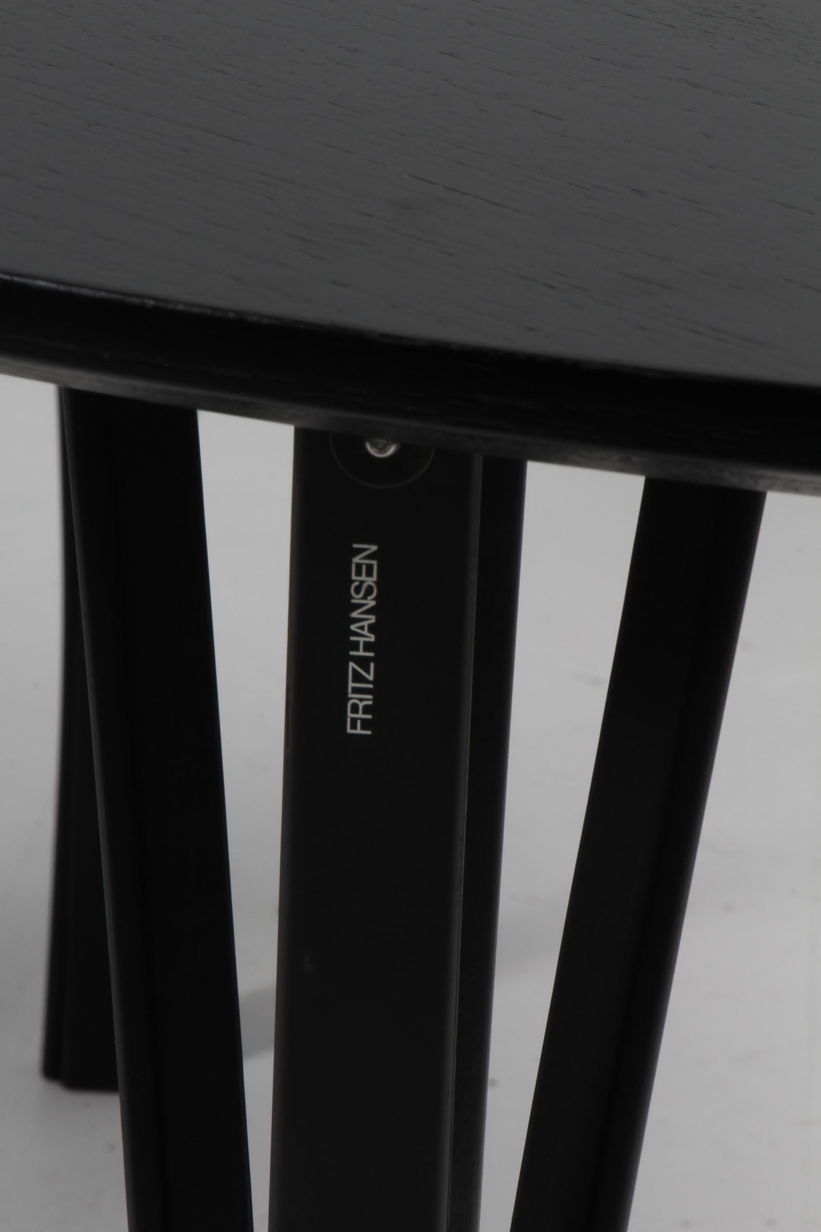 Chêne Table de salle à manger Ellipse de Piet Hein & Bruno Mathsson, chêne noir, Danemark en vente
