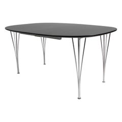 Piet Hein & Bruno Mathsson Ellipse Dining Table, black oak, Denmark