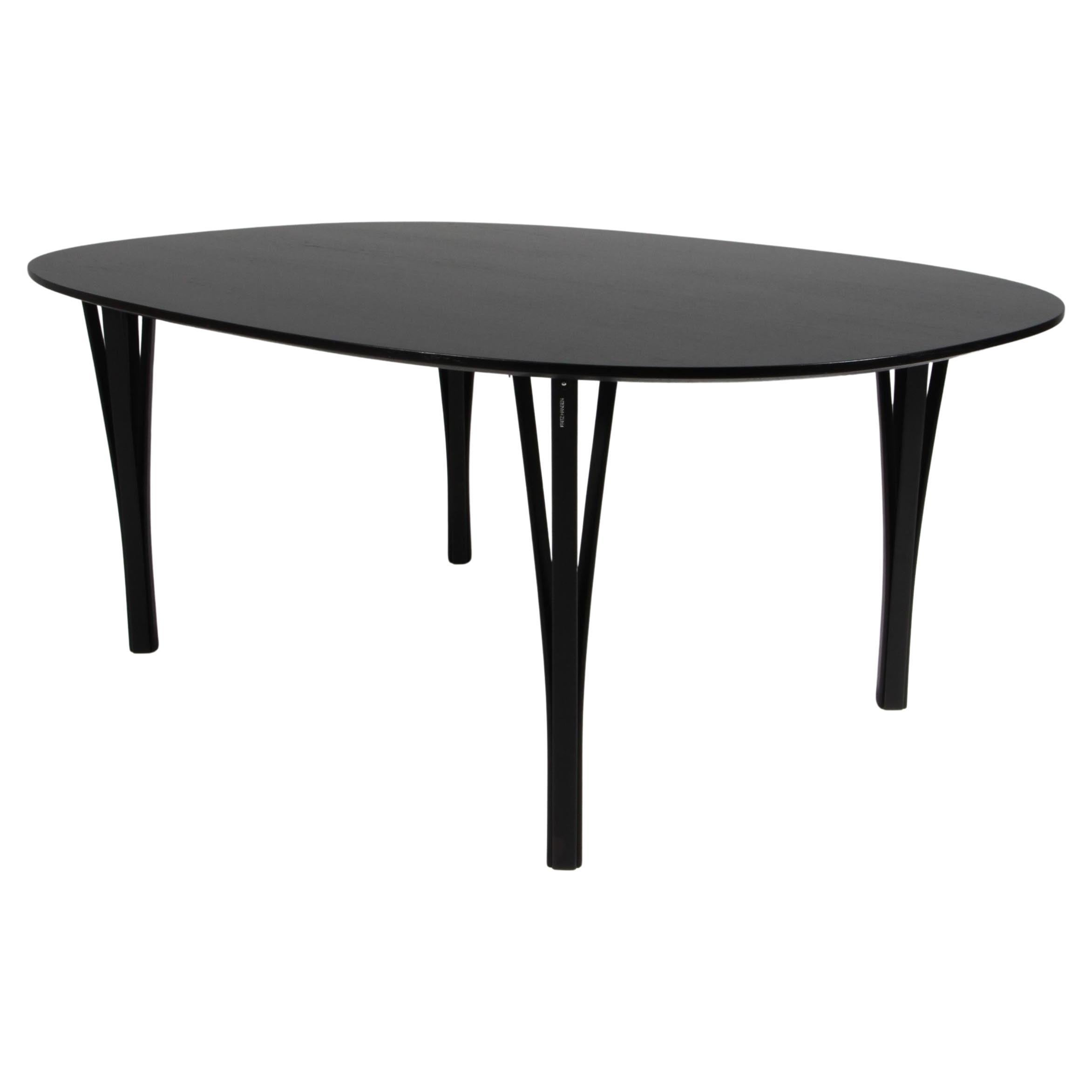 Table de salle à manger Ellipse de Piet Hein & Bruno Mathsson, chêne noir, Danemark